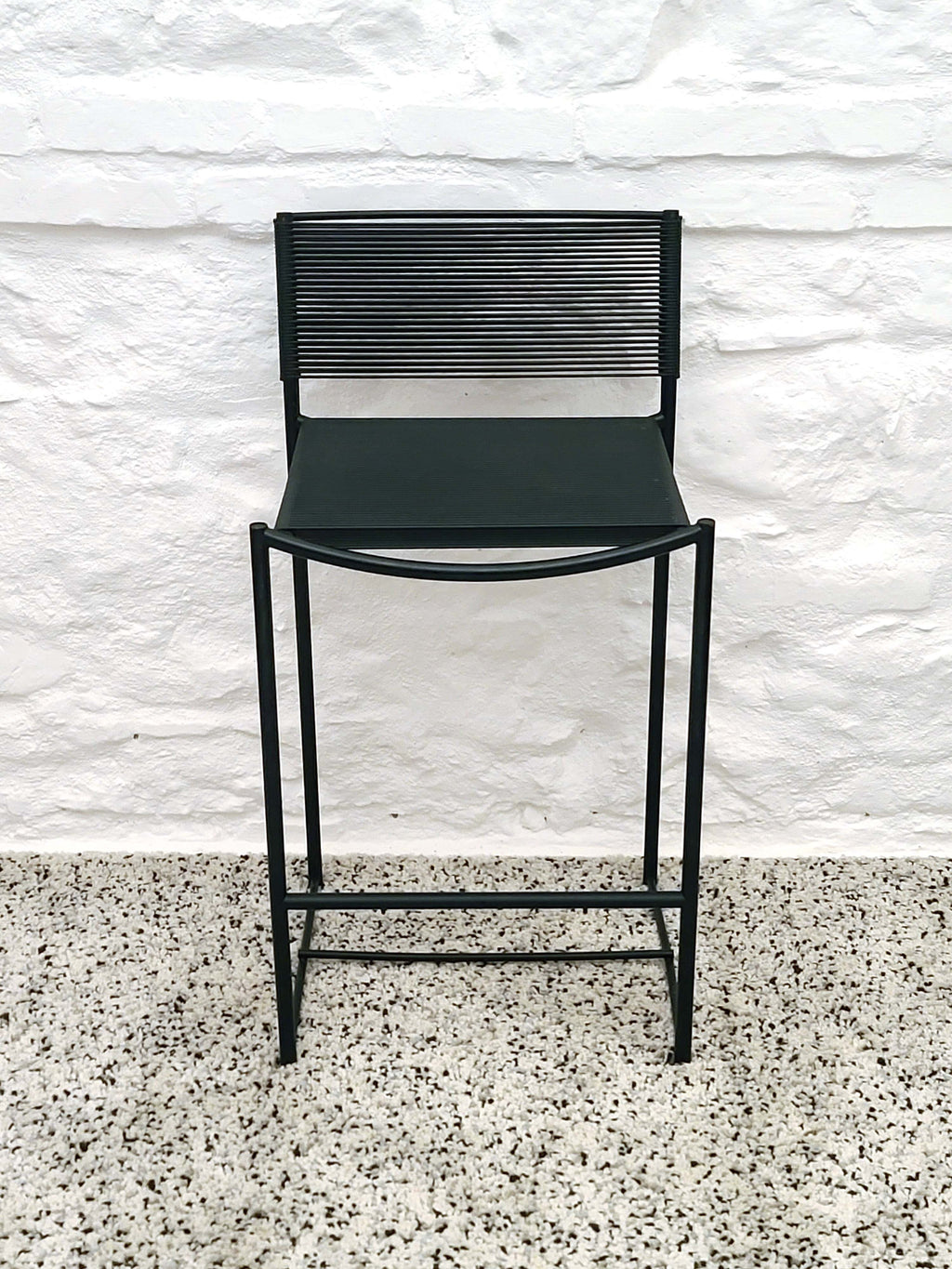 Spaghetti 164 Stool in Black by Giandomenico Belotti for Alias | Italian Postmodern | 1980s