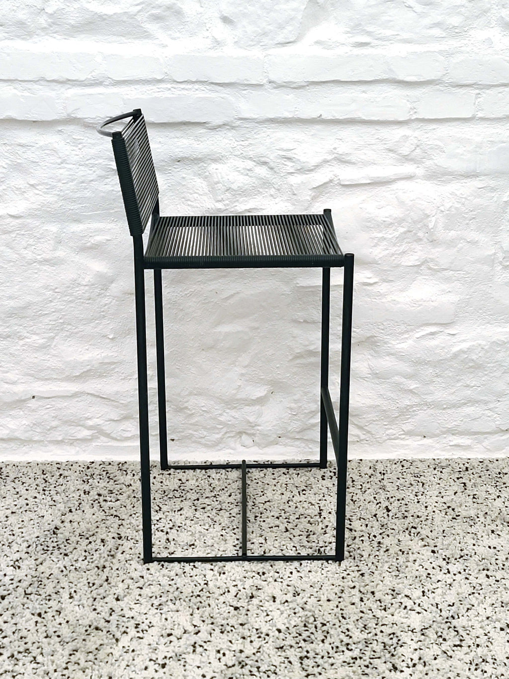 Spaghetti 164 Stool in Black by Giandomenico Belotti for Alias | Italian Postmodern | 1980s