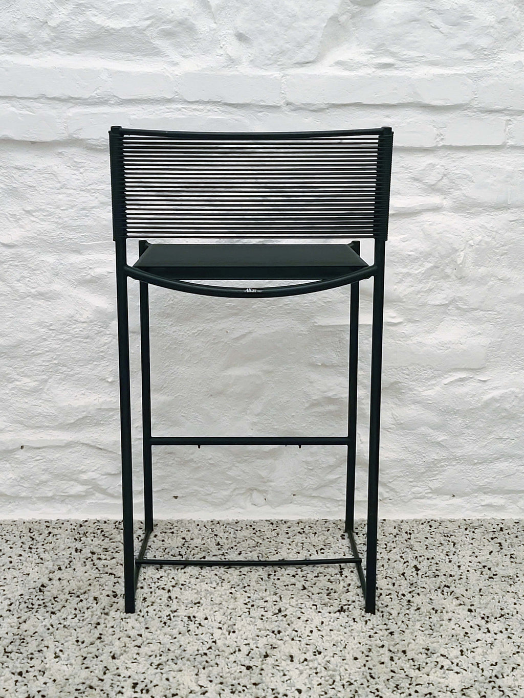 Spaghetti 164 Stool in Black by Giandomenico Belotti for Alias | Italian Postmodern | 1980s