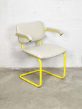 Vintage Metal Tube Armchair Dining Chair | Italian Postmodern | 1980s