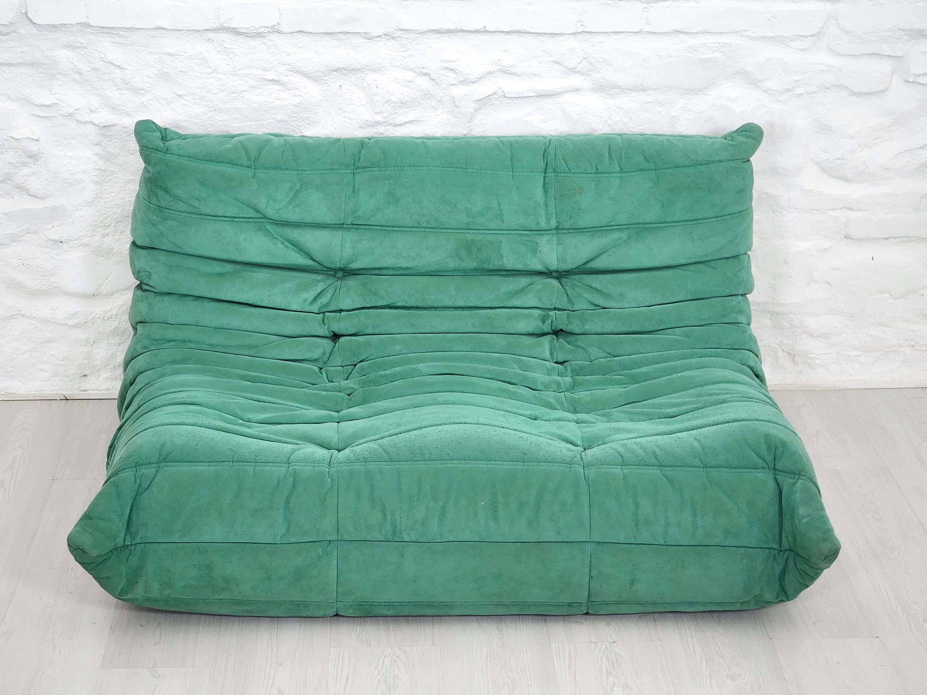 Togo Loveseat and Corner in Alcantara by Michel Ducaroy for Ligne Roset | French Space Age | 1970s