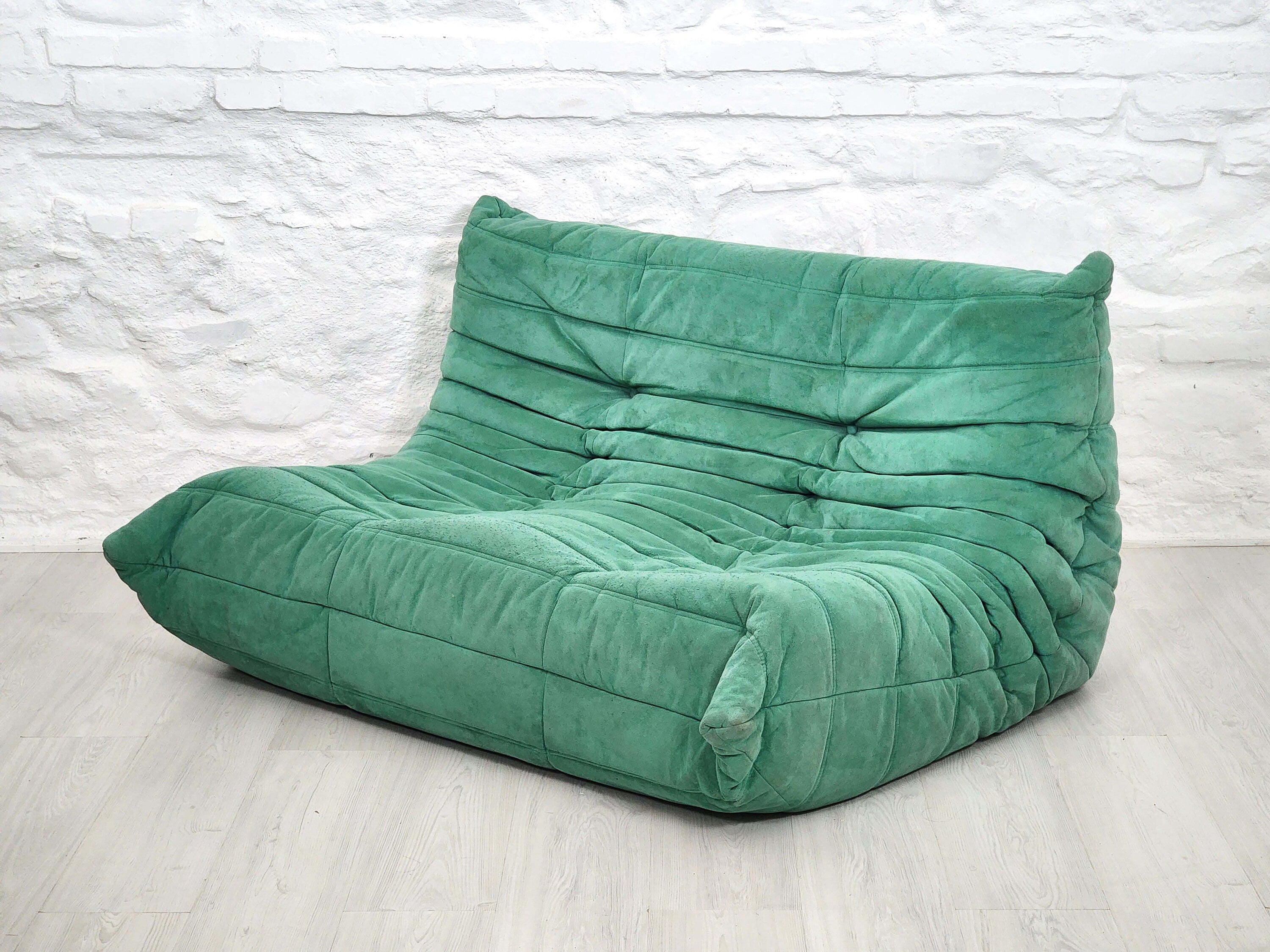 Togo Loveseat and Corner in Alcantara by Michel Ducaroy for Ligne Roset | French Space Age | 1970s