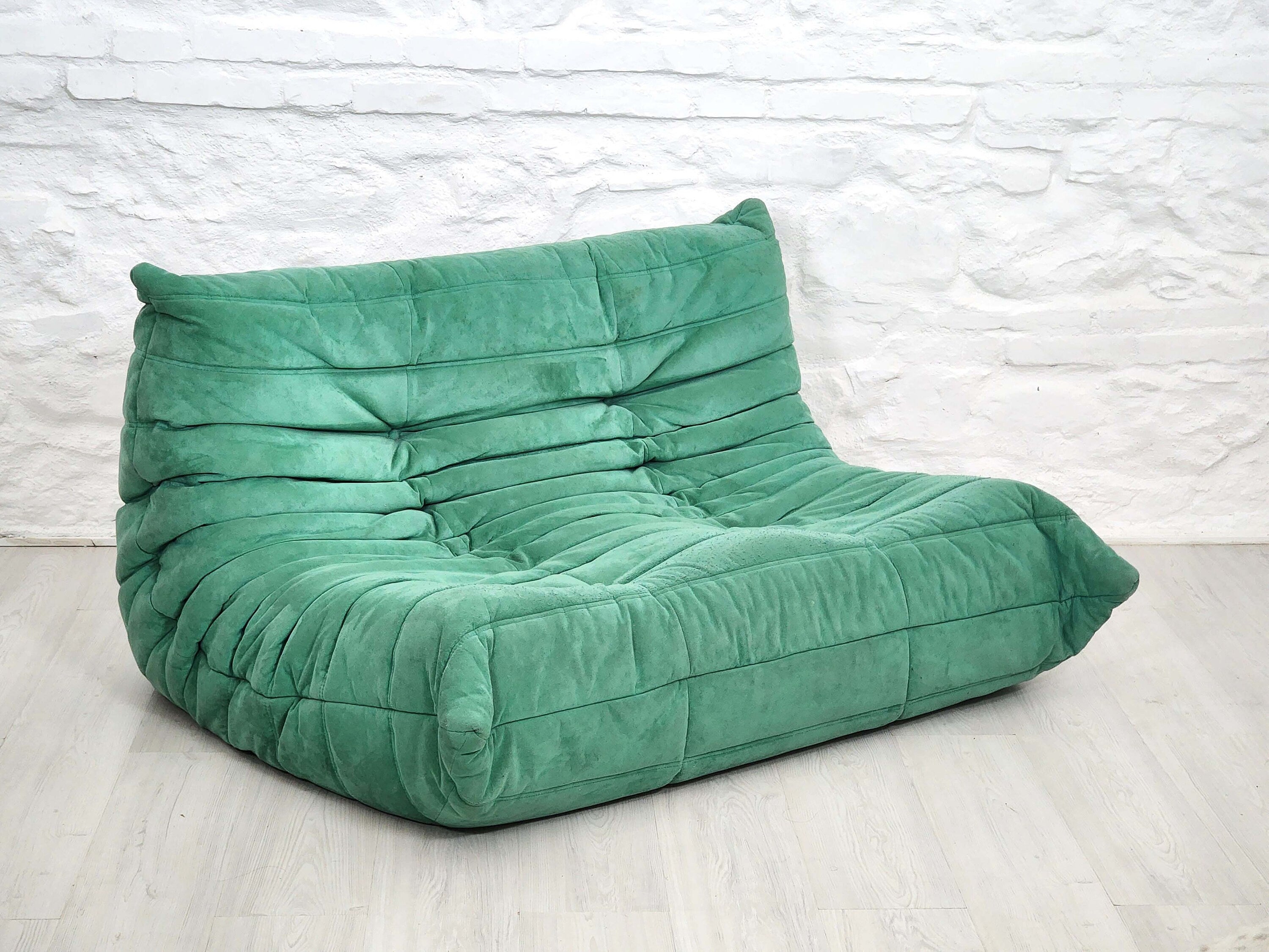 Togo Loveseat and Corner in Alcantara by Michel Ducaroy for Ligne Roset | French Space Age | 1970s