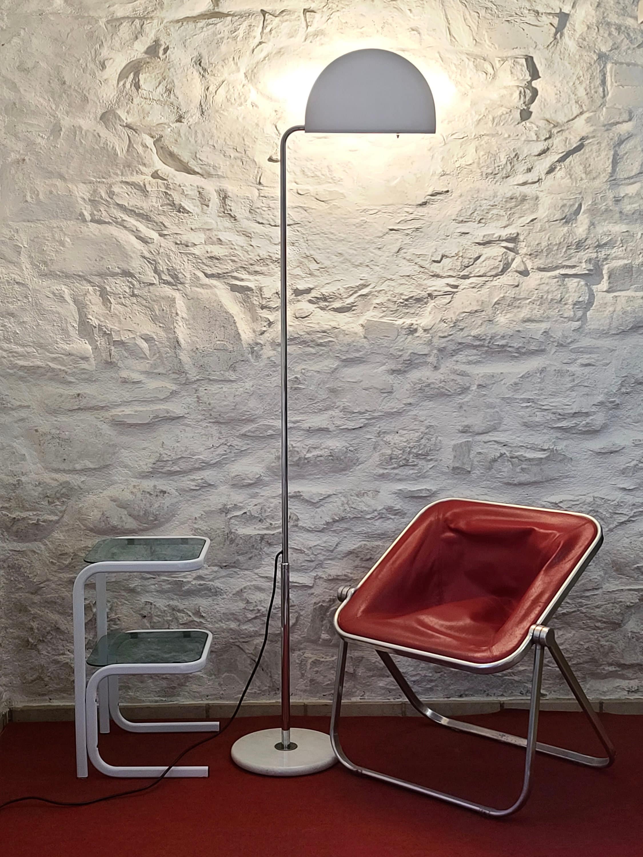 Mezzaluna Floor Lamp by Bruno Gecchelin for Skipper & Pollux | Italian Postmodern | 1970s