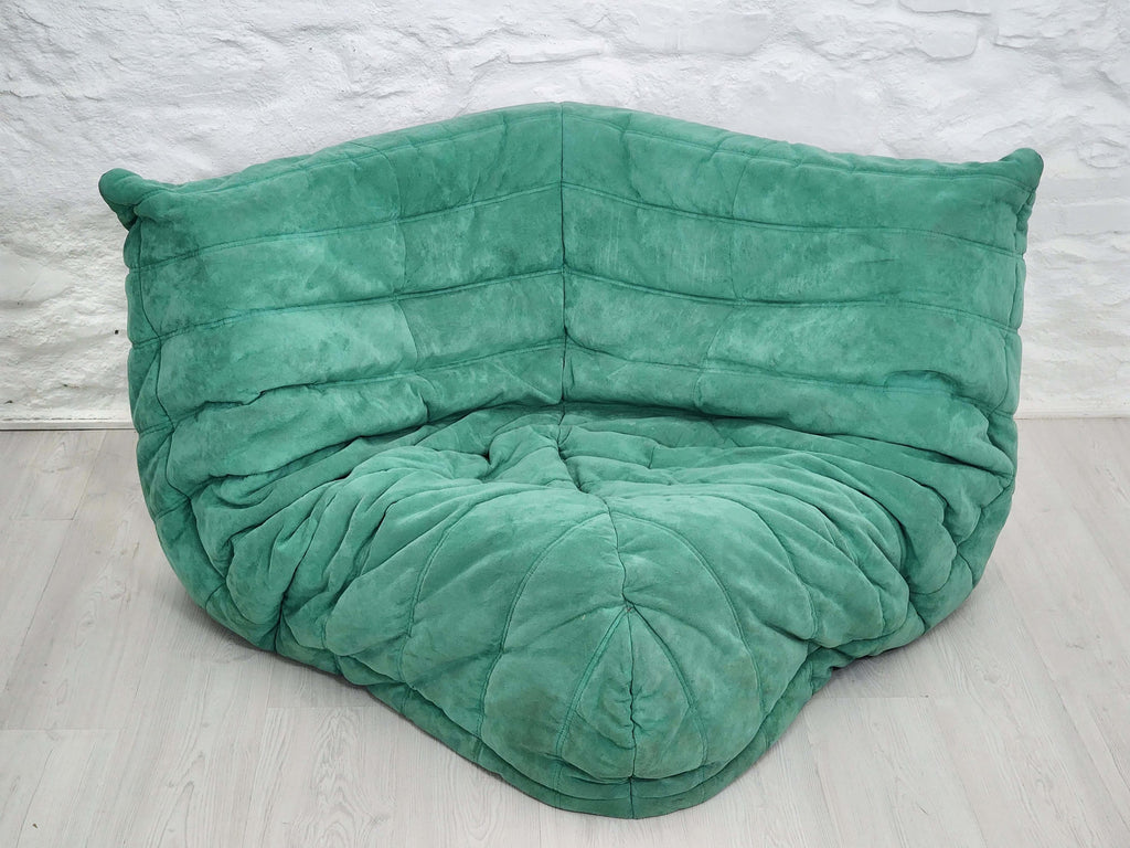 Togo Loveseat and Corner in Alcantara by Michel Ducaroy for Ligne Roset | French Space Age | 1970s