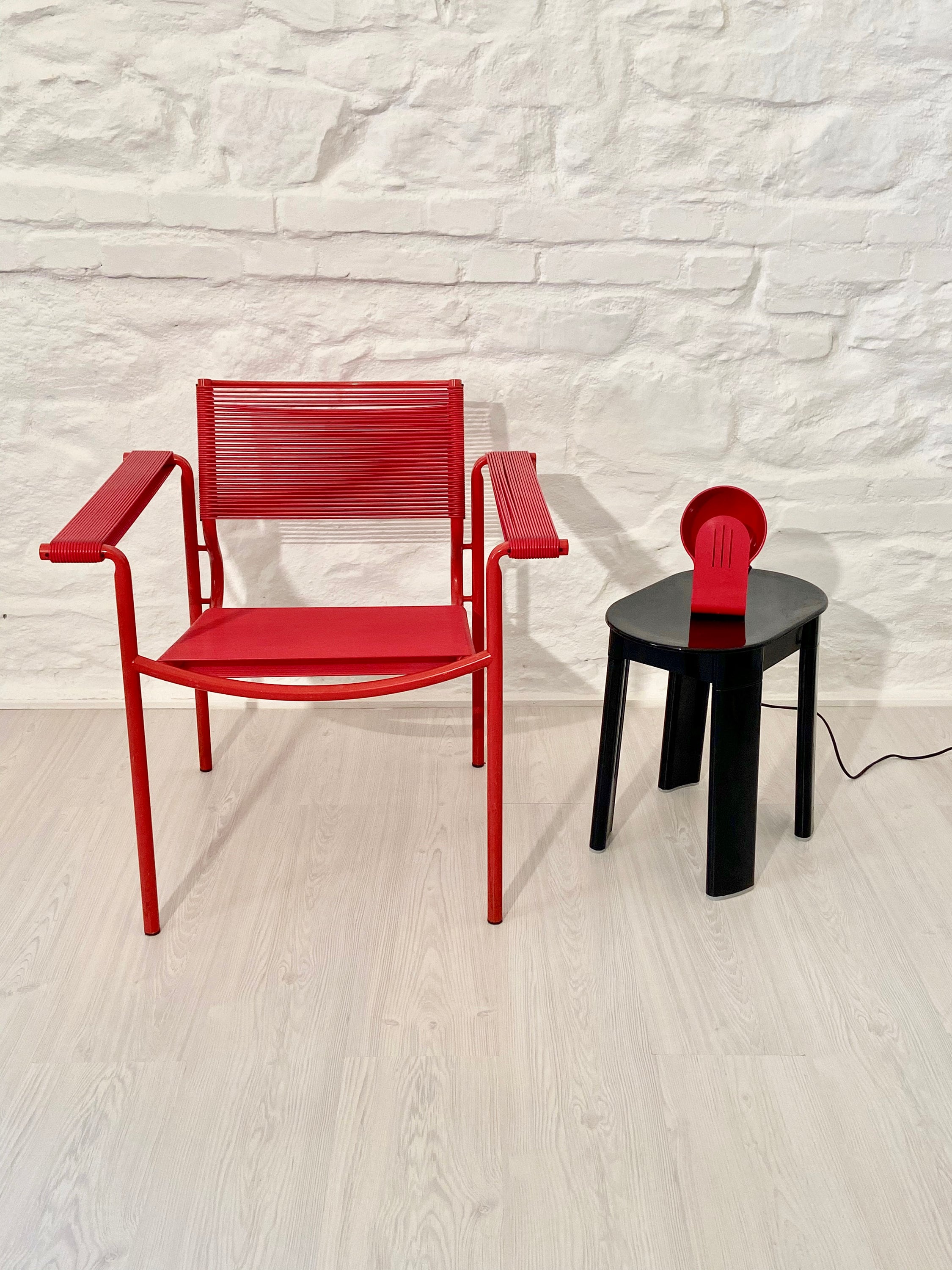 Spaghetti 109 Armchair Chair in Red by Giandomenico Belotti for Alias | Italian Postmodern | 1980s