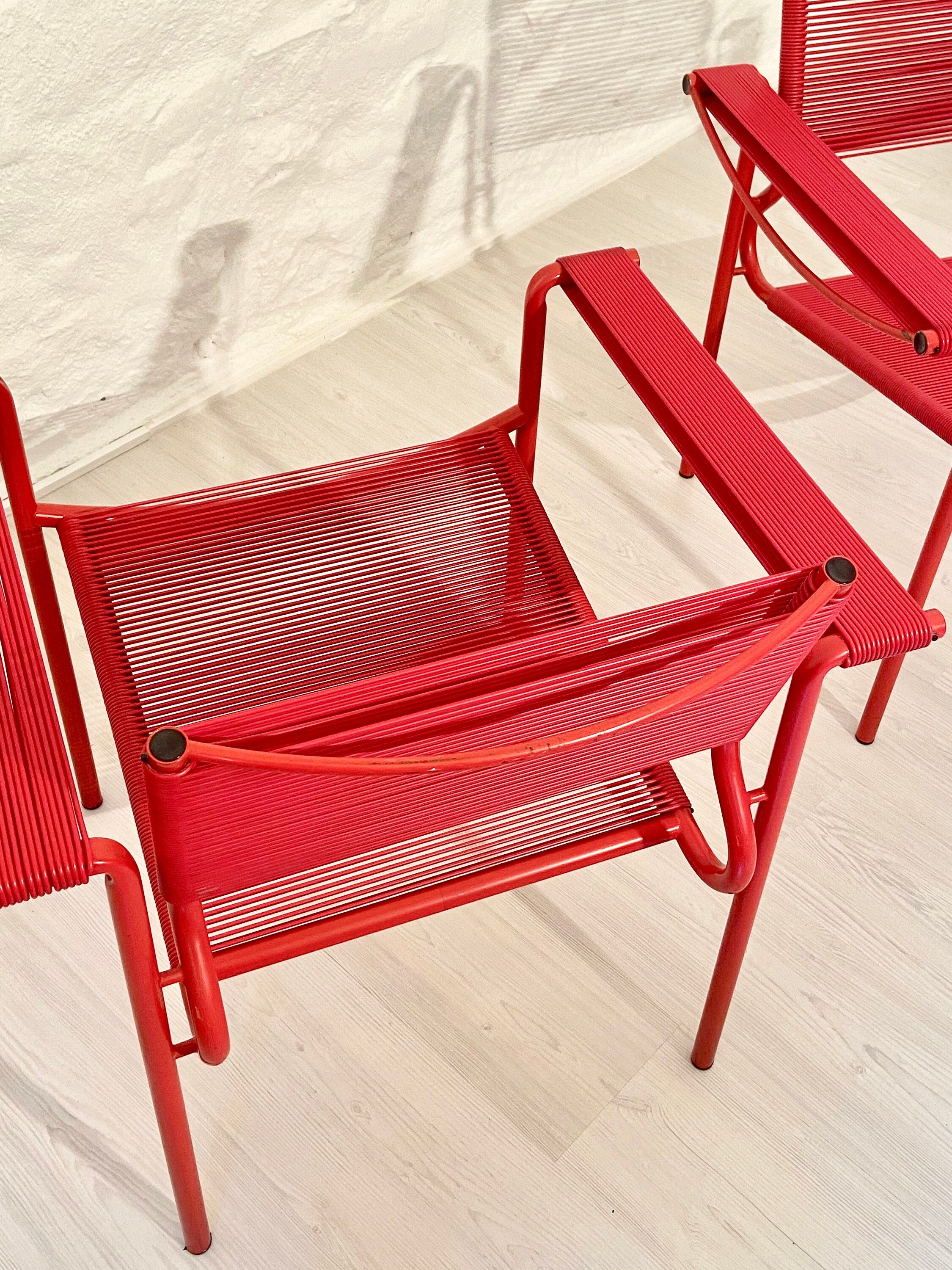 Spaghetti 109 Armchair Chair in Red by Giandomenico Belotti for Alias | Italian Postmodern | 1980s