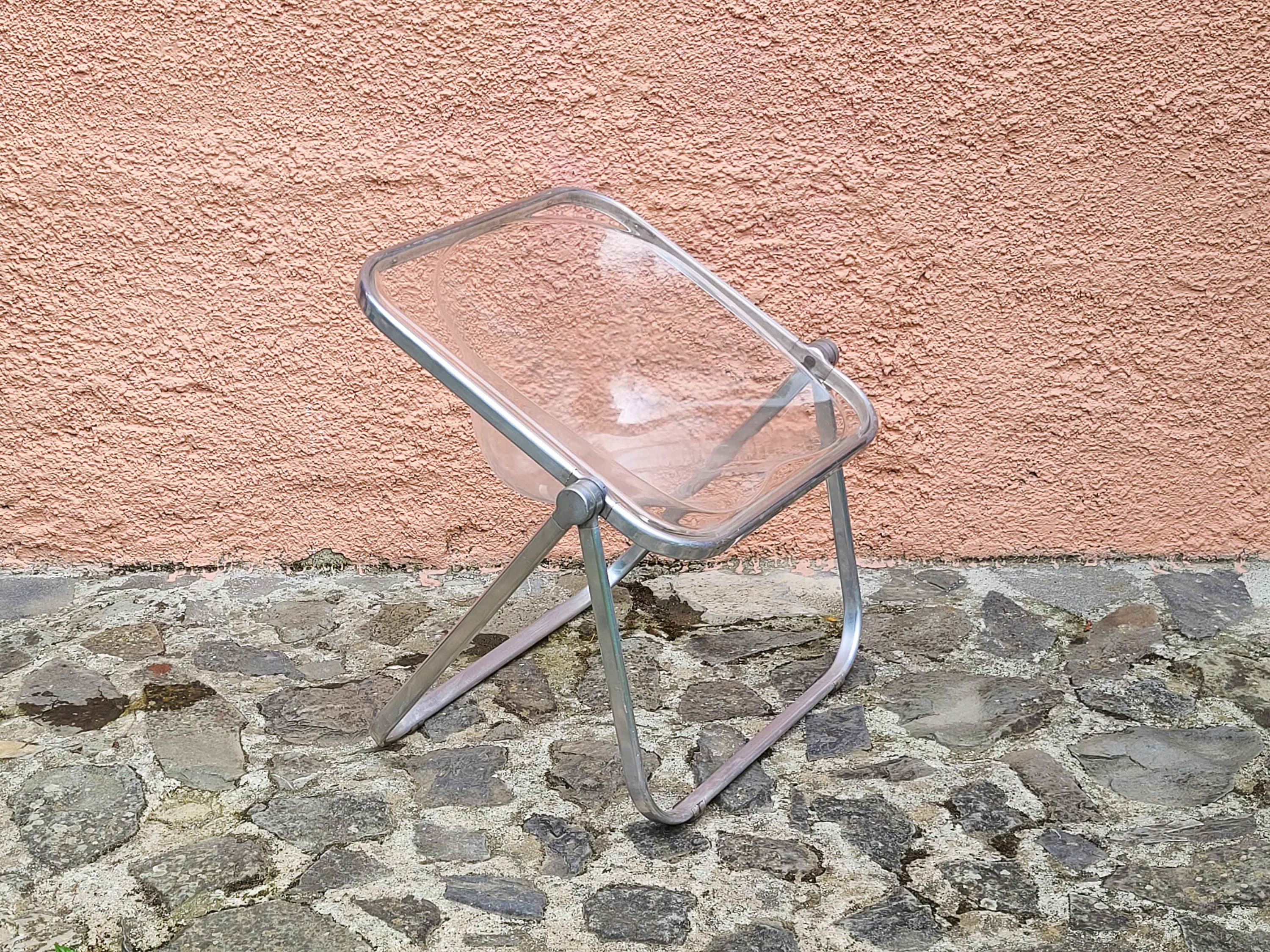 Plona Folding Chair by Giancarlo Piretti for Castelli | Italian Space Age | 1970s