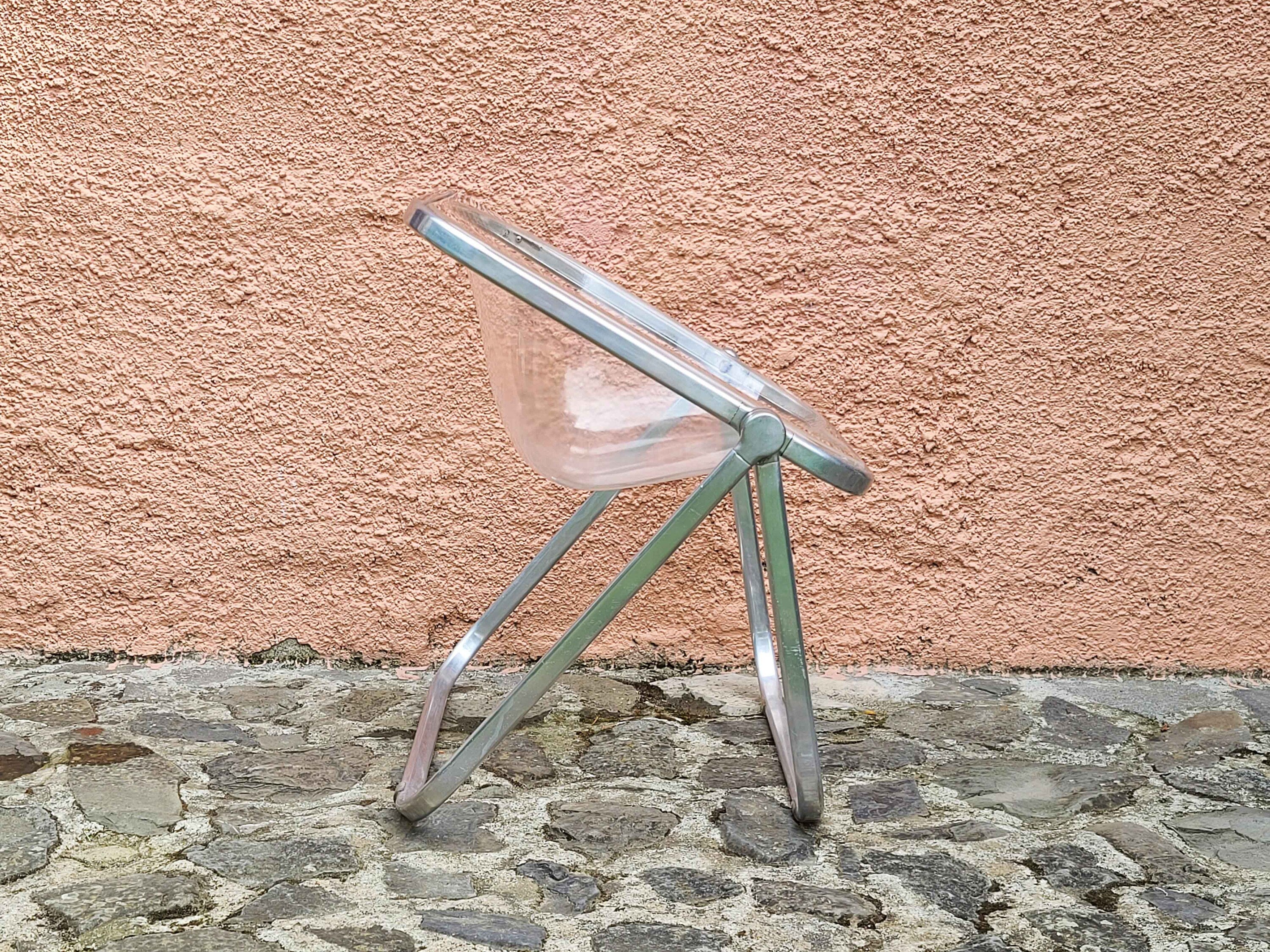 Plona Folding Chair by Giancarlo Piretti for Castelli | Italian Space Age | 1970s