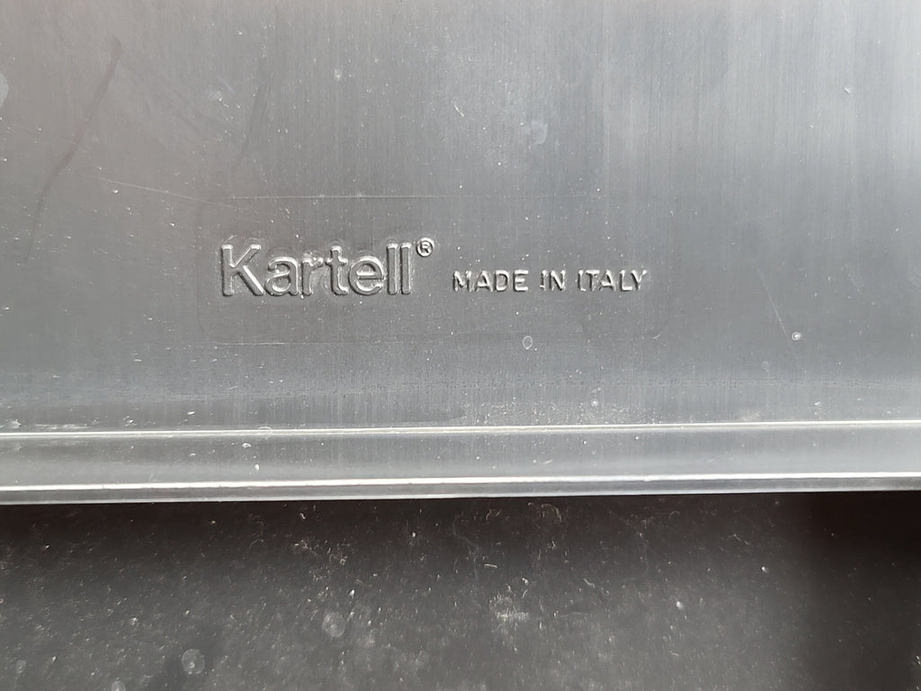 Kartell Rolling Side Table Media Trolley TV Stand in Black | Italian Postmodern | 1980s