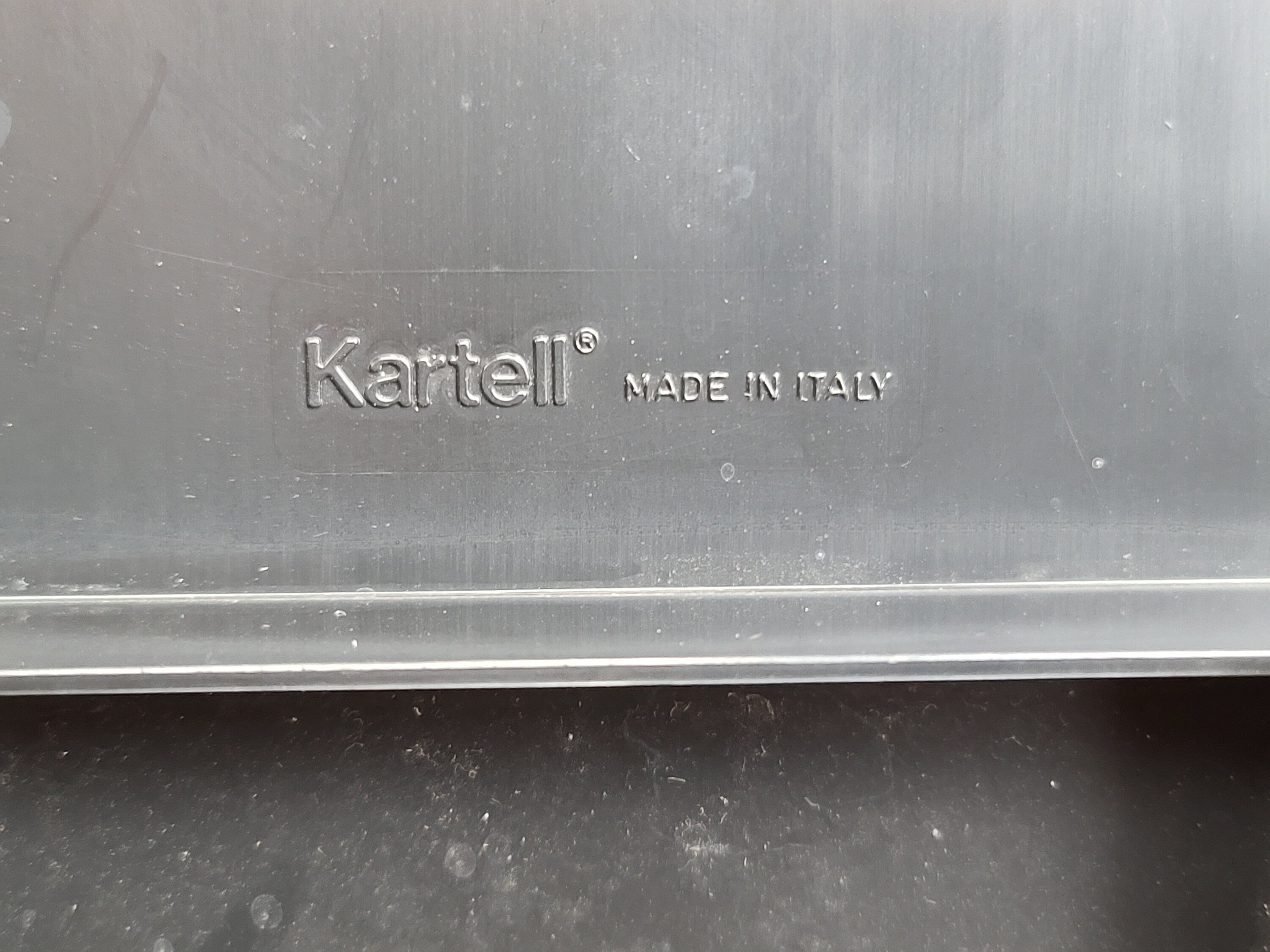 Kartell Rolling Side Table Media Trolley TV Stand in Black | Italian Postmodern | 1980s