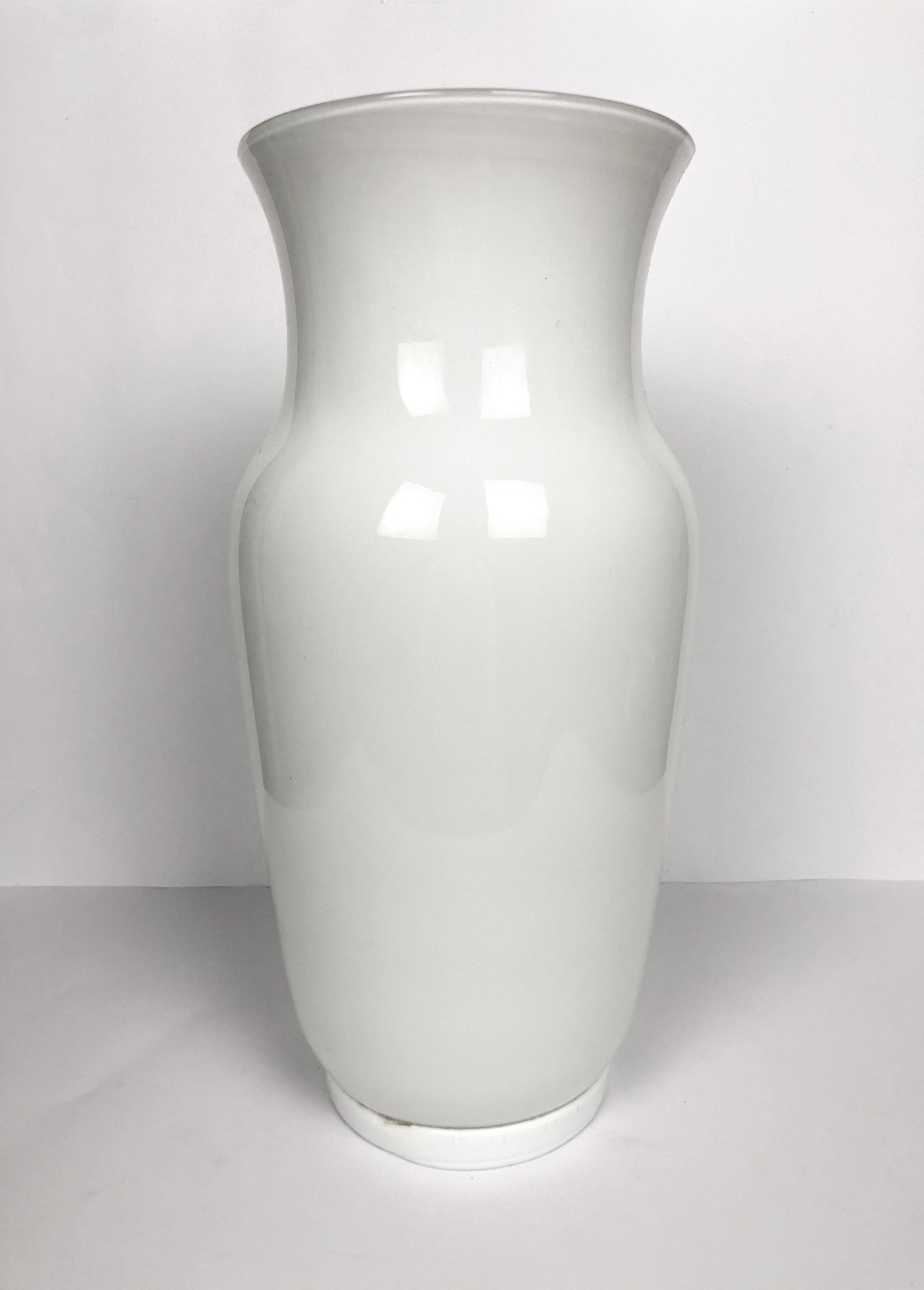 VERY RARE Murano Opaline Glass Vase by Tomaso Buzzi for Venini | Vintage Italian Design | 1930s