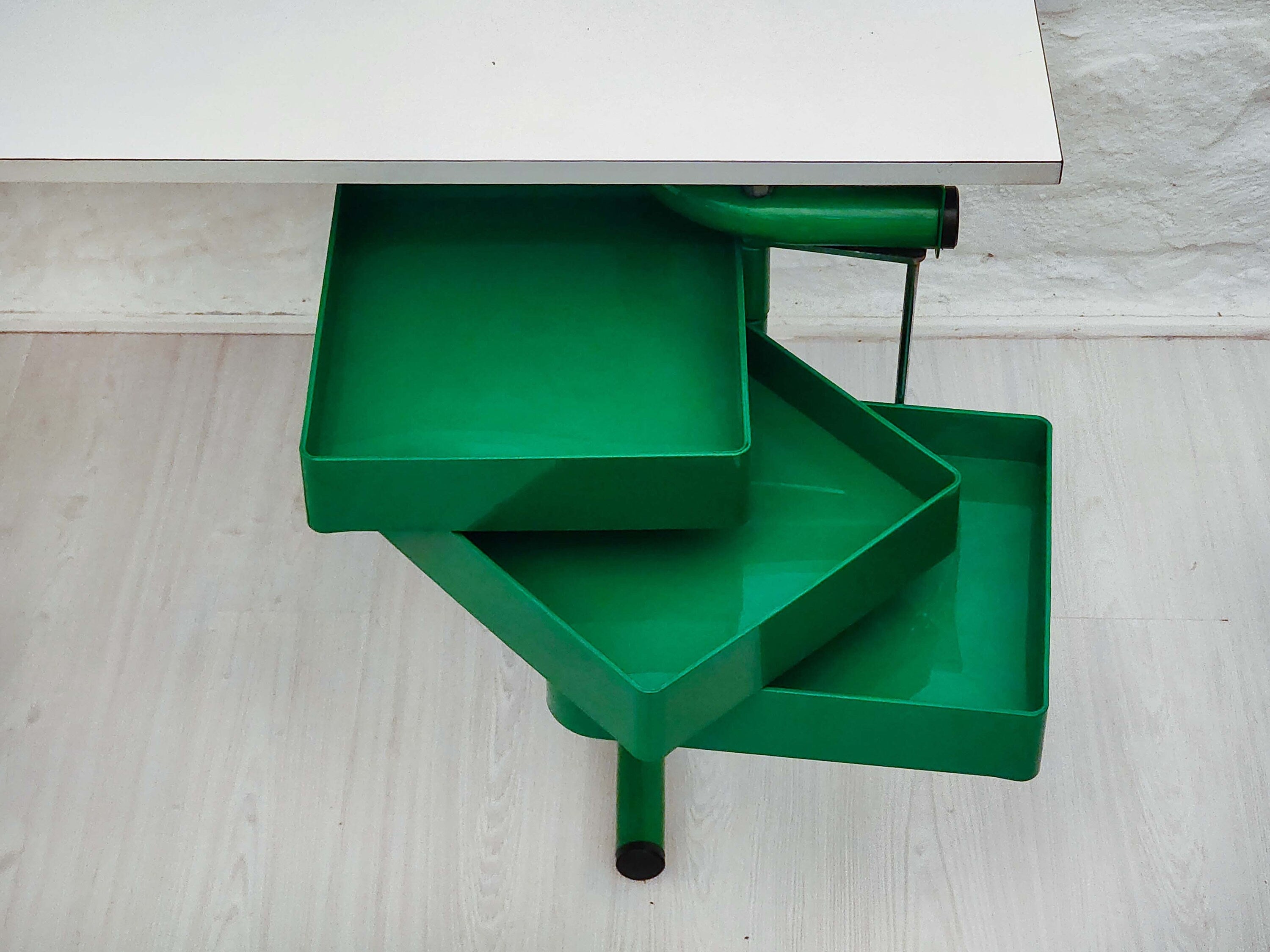 Drafting Table/Desk in Green by Joe Colombo for Bieffeplast | Italian Space Age | 1970s