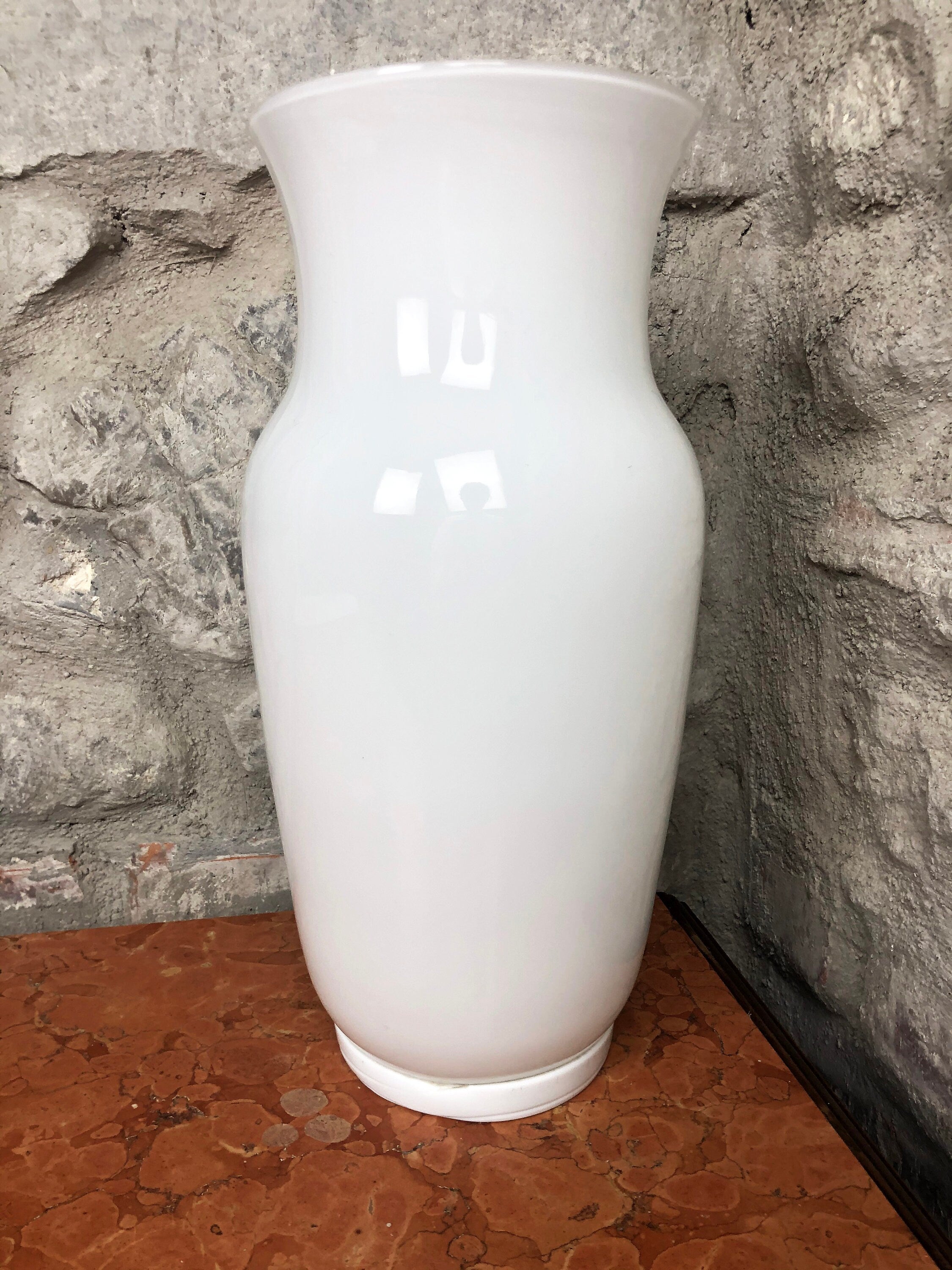 VERY RARE Murano Opaline Glass Vase by Tomaso Buzzi for Venini | Vintage Italian Design | 1930s