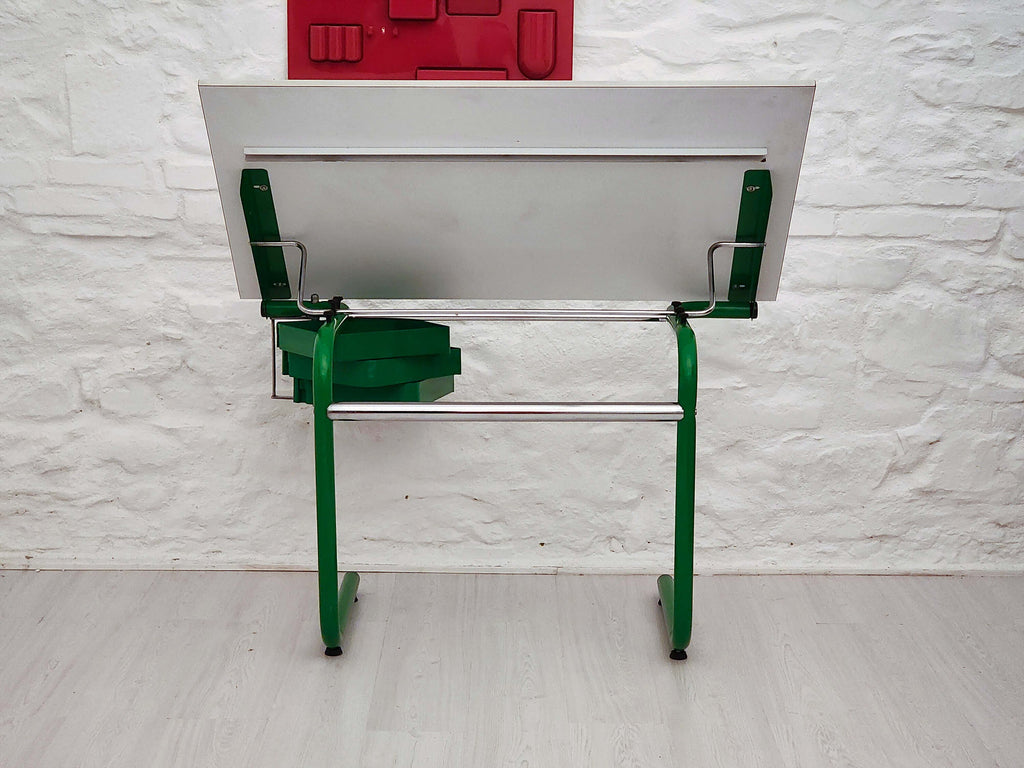 Drafting Table/Desk in Green by Joe Colombo for Bieffeplast | Italian Space Age | 1970s