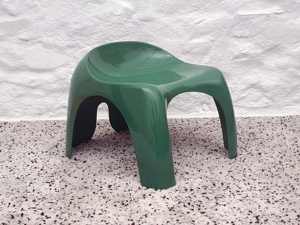 Efebo Plastic Stool in Green by Stacy Dukes for Artemide | Italian Space Age | 1960s