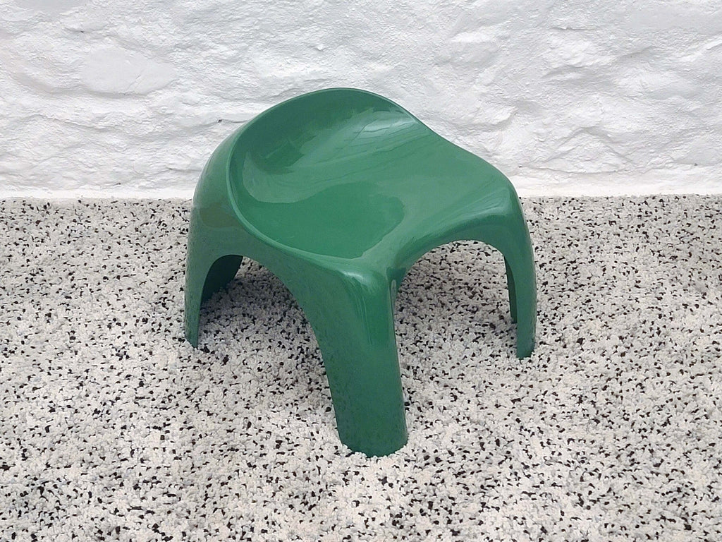 Efebo Plastic Stool in Green by Stacy Dukes for Artemide | Italian Space Age | 1960s