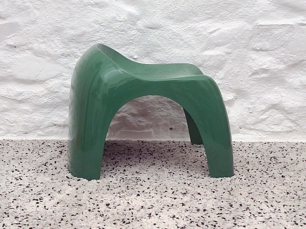 Efebo Plastic Stool in Green by Stacy Dukes for Artemide | Italian Space Age | 1960s