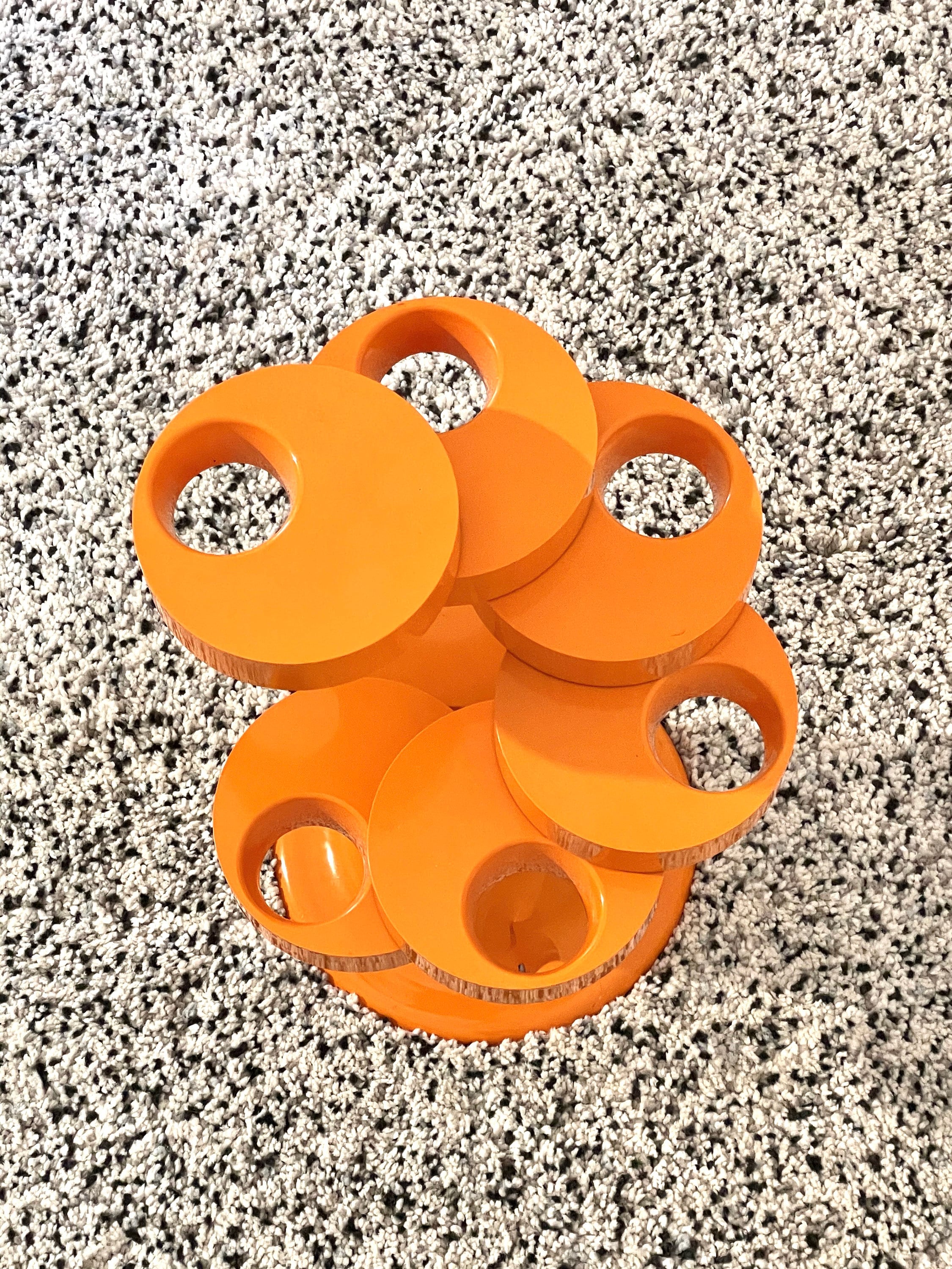 Pluvium Umbrella Stand Holder in Orange by Giancarlo Piretti for Anonima Castelli | Italian Space Age | 1970s