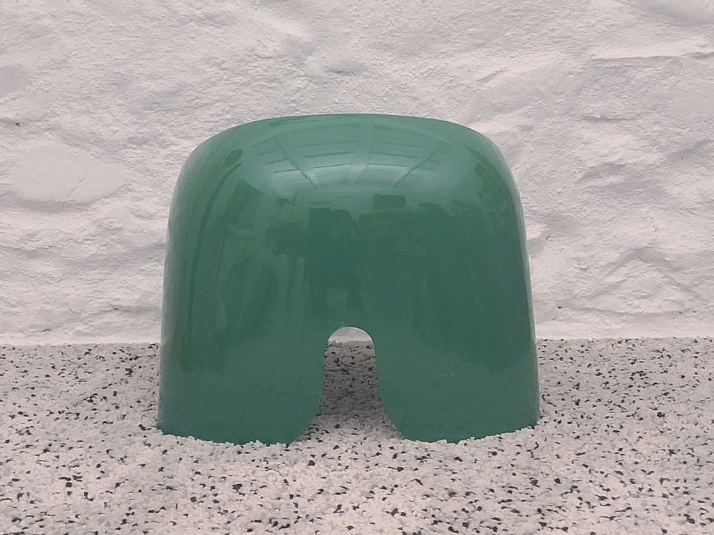 Efebo Plastic Stool in Green by Stacy Dukes for Artemide | Italian Space Age | 1960s