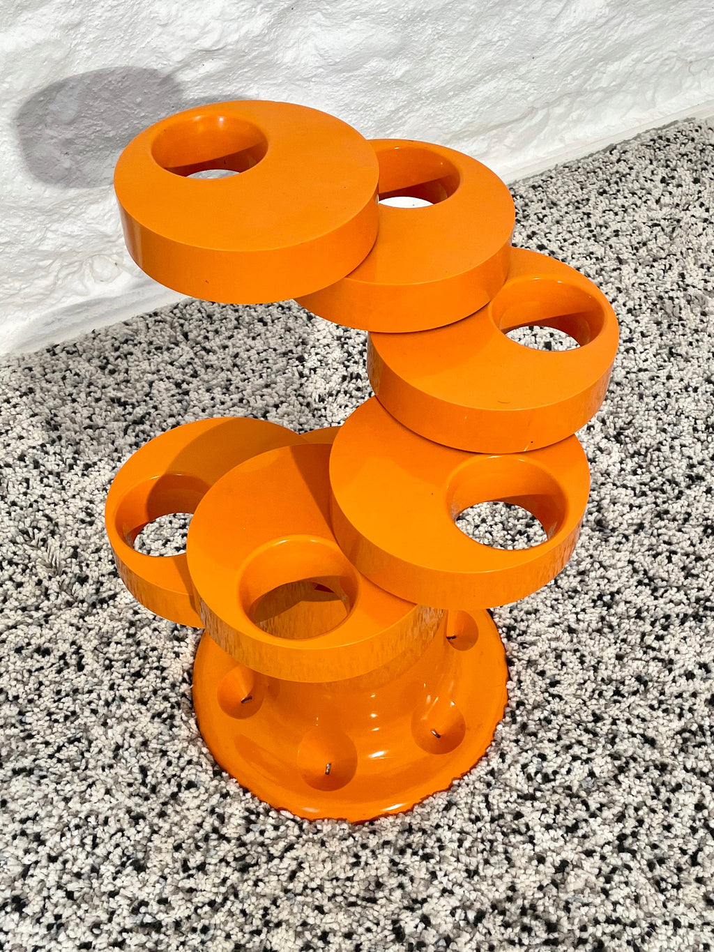 Pluvium Umbrella Stand Holder in Orange by Giancarlo Piretti for Anonima Castelli | Italian Space Age | 1970s
