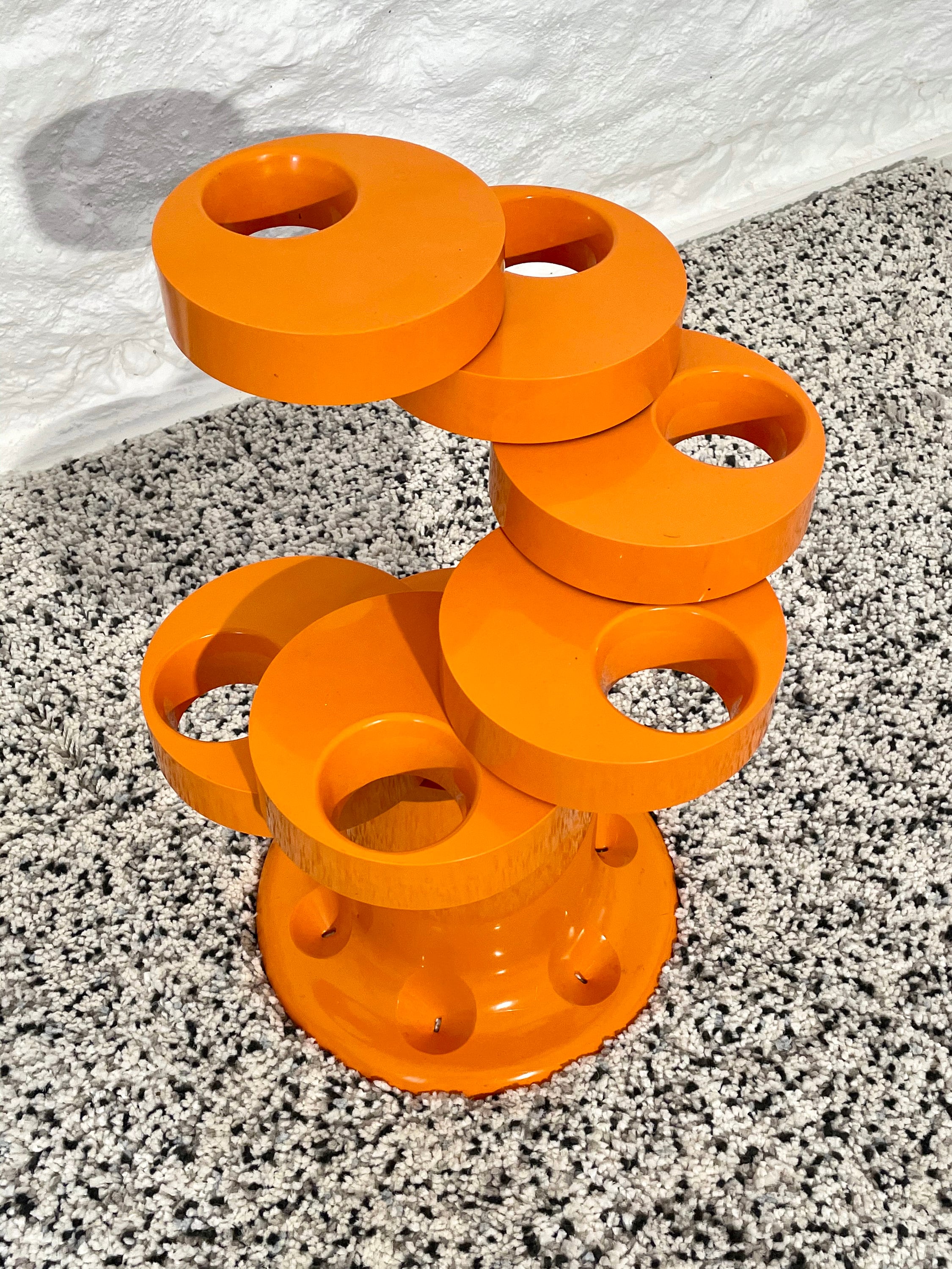 Pluvium Umbrella Stand Holder in Orange by Giancarlo Piretti for Anonima Castelli | Italian Space Age | 1970s