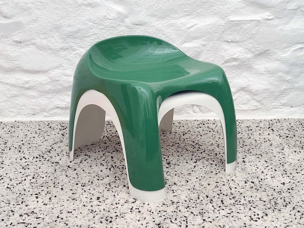 Efebo Plastic Stool in Green by Stacy Dukes for Artemide | Italian Space Age | 1960s