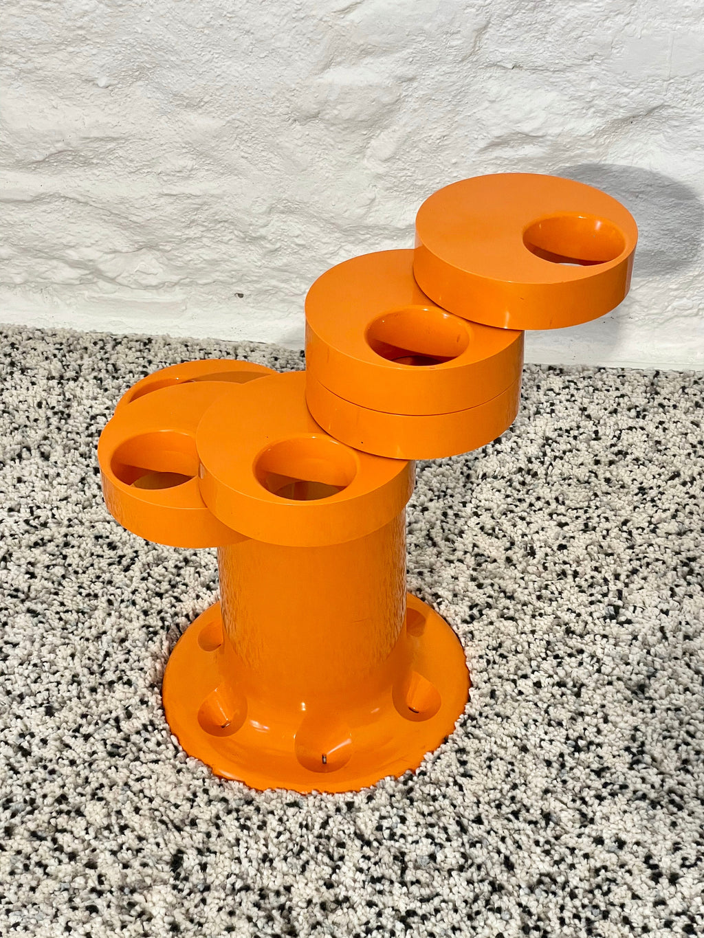 Pluvium Umbrella Stand Holder in Orange by Giancarlo Piretti for Anonima Castelli | Italian Space Age | 1970s