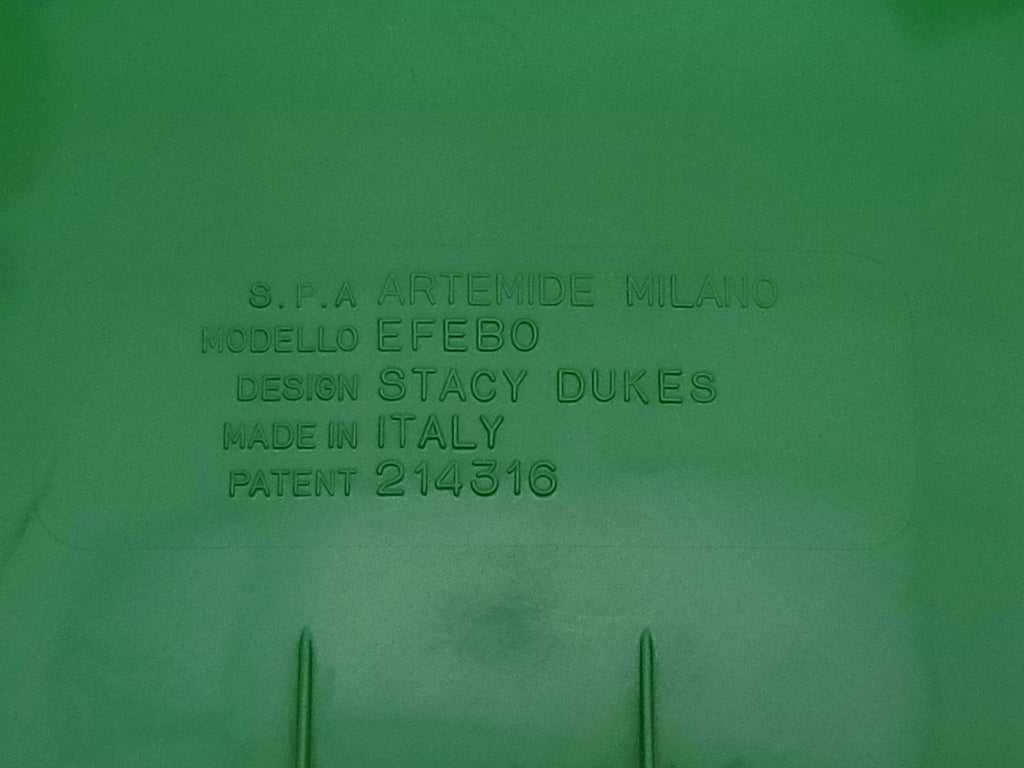 Efebo Plastic Stool in Green by Stacy Dukes for Artemide | Italian Space Age | 1960s