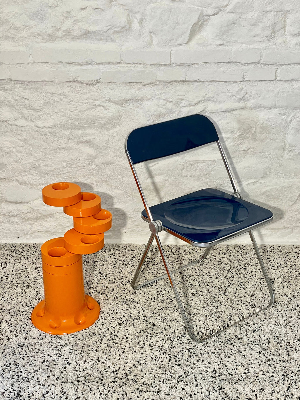 Pluvium Umbrella Stand Holder in Orange by Giancarlo Piretti for Anonima Castelli | Italian Space Age | 1970s