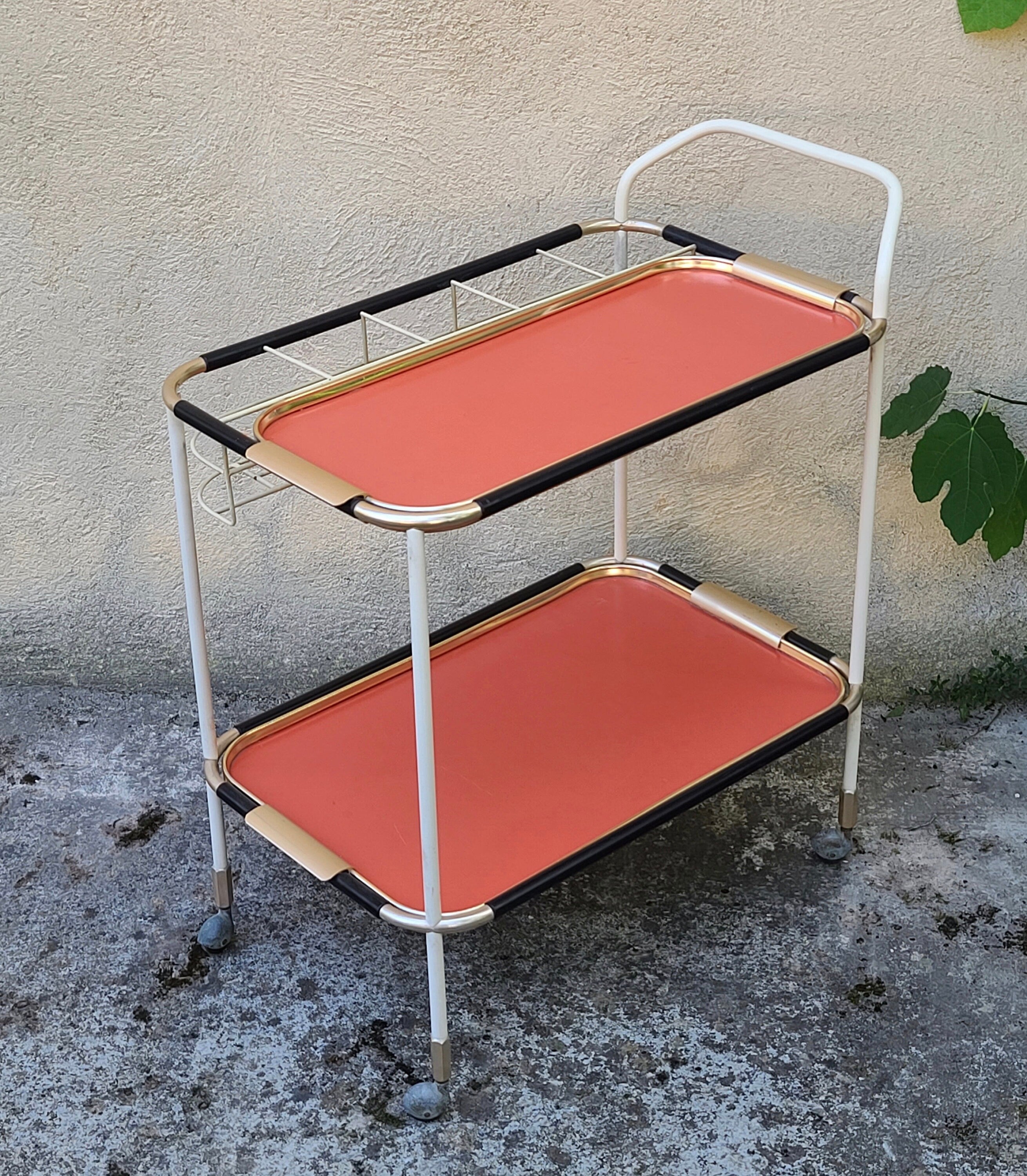 Bar Cart Trolley in Red by Ico and Luisa Parisi for MB Italia | Italian Mid-Century Modern | 1960s