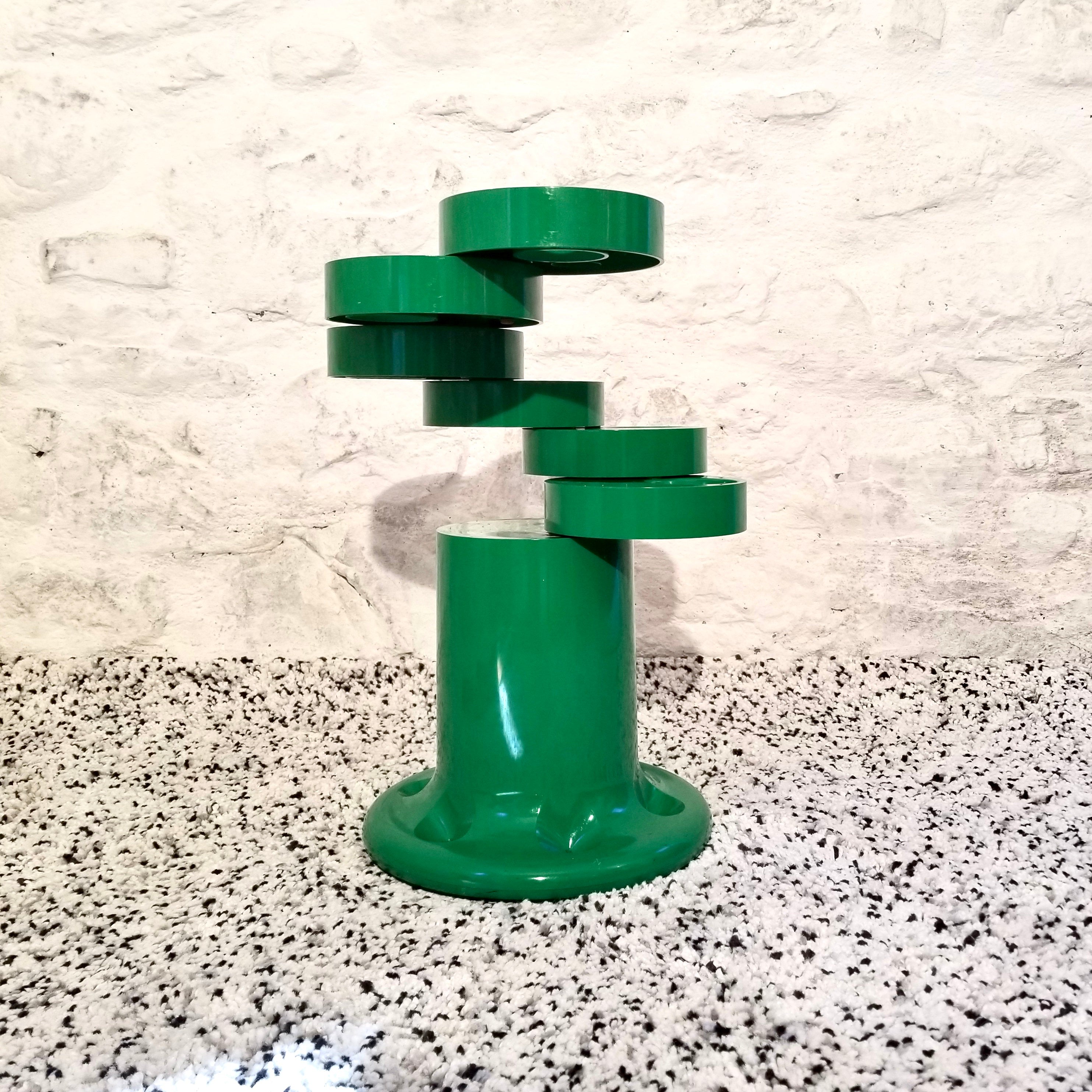 Pluvium Umbrella Stand Holder in Green by Giancarlo Piretti for Anonima Castelli | Italian Space Age | 1970s
