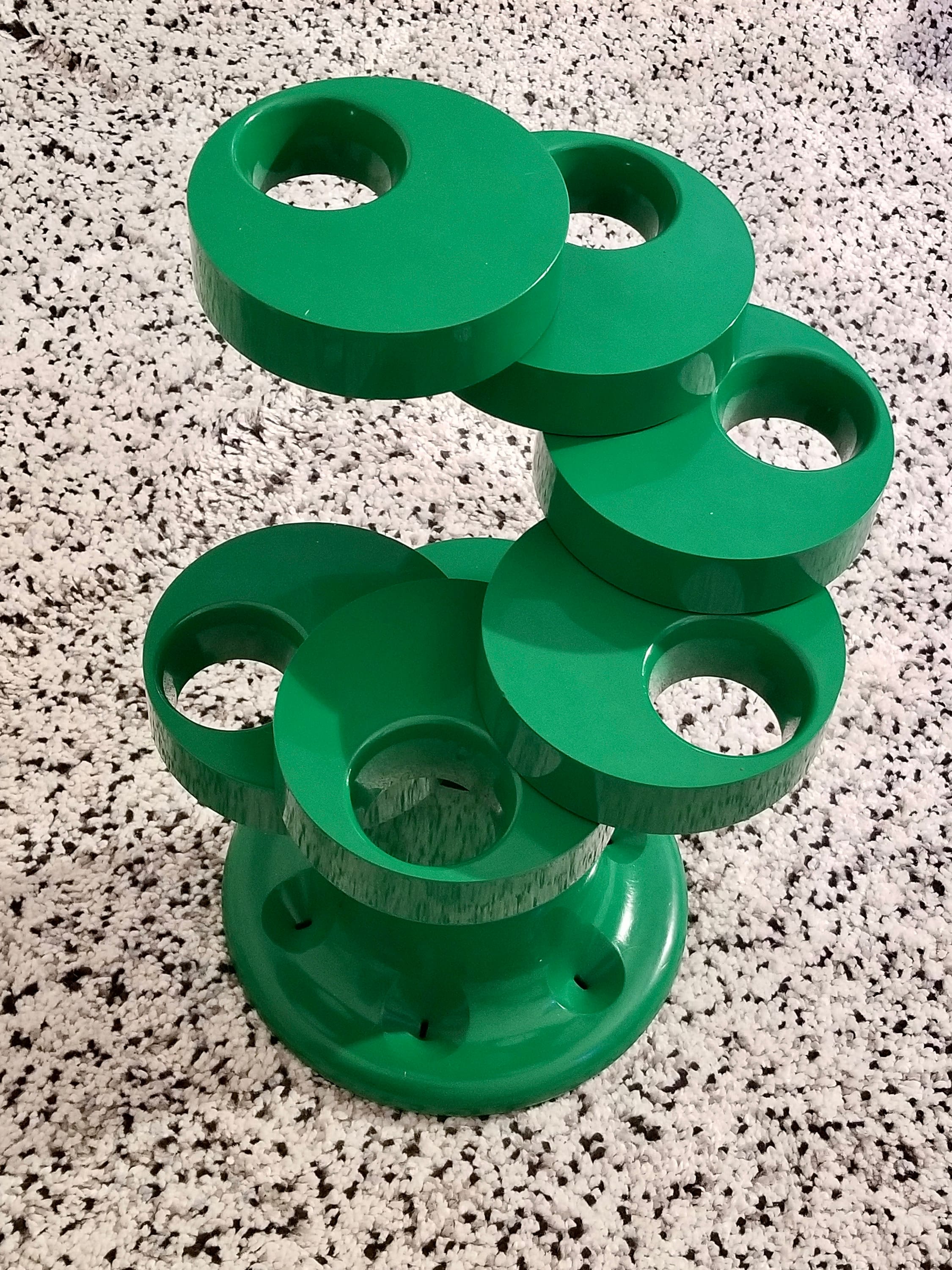 Pluvium Umbrella Stand Holder in Green by Giancarlo Piretti for Anonima Castelli | Italian Space Age | 1970s