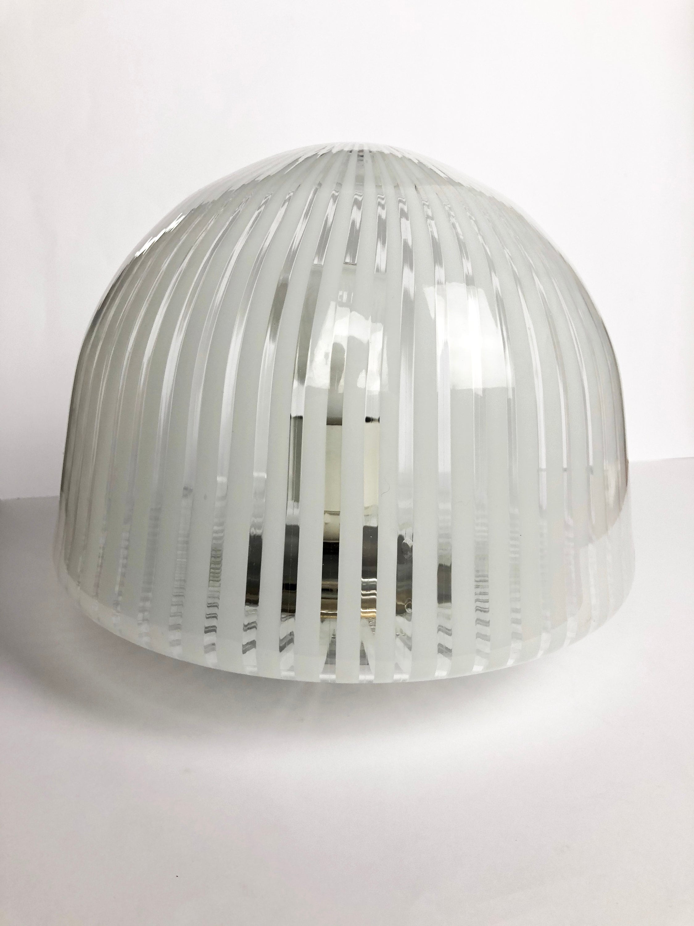 Striped Murano Glass Sconce Wall Light by Venini | Italian Space Age | 1970s