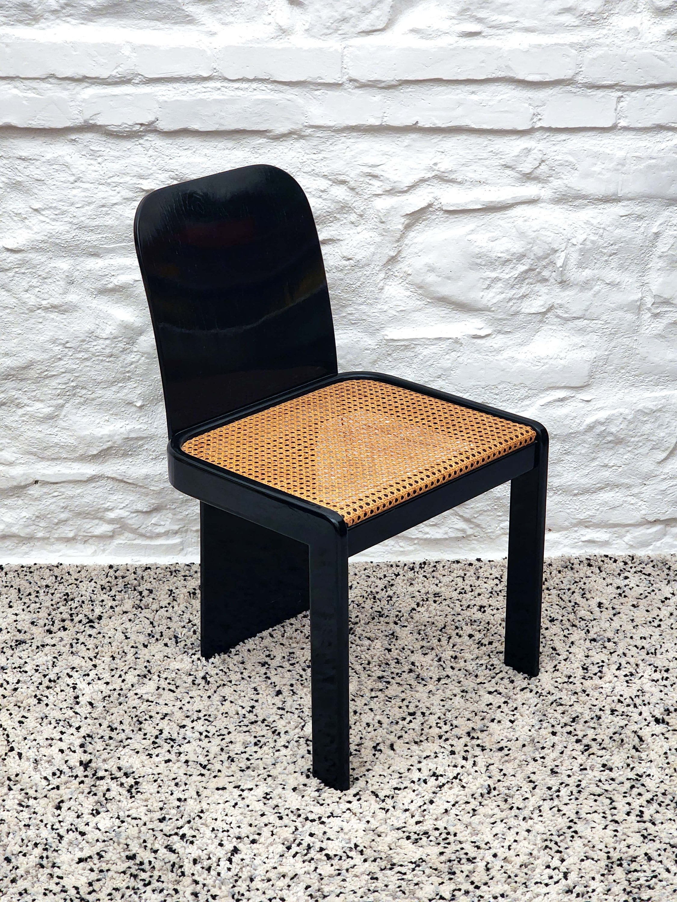 Lacquered Wood Gaming Table and Chairs by Pierluigi Molinari for Pozzi Milano | Italian Space Age | 1970s | Set of 5