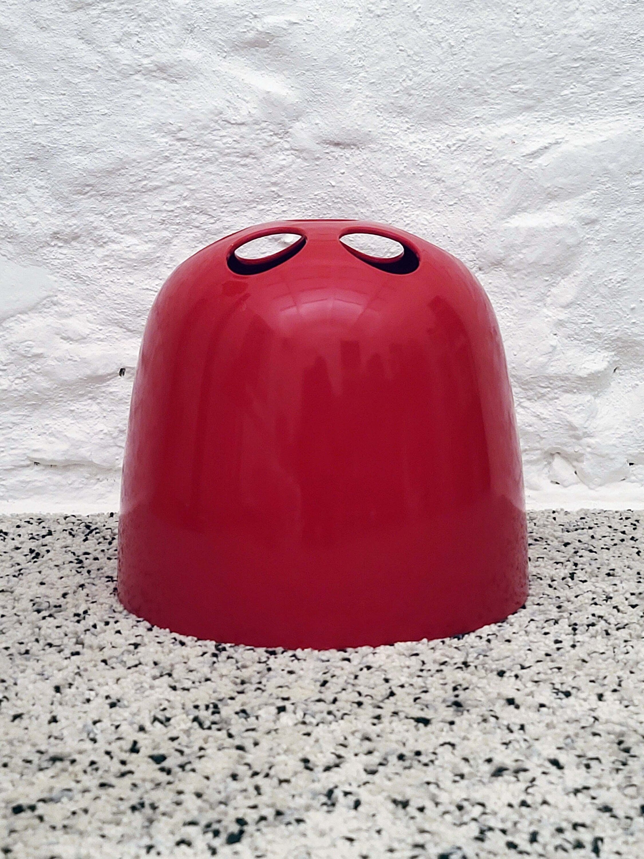 Dedalo Umbrella Stand in Red by Emma Gismondi Schweinberger for Artemide | Italian Space Age | 1960s