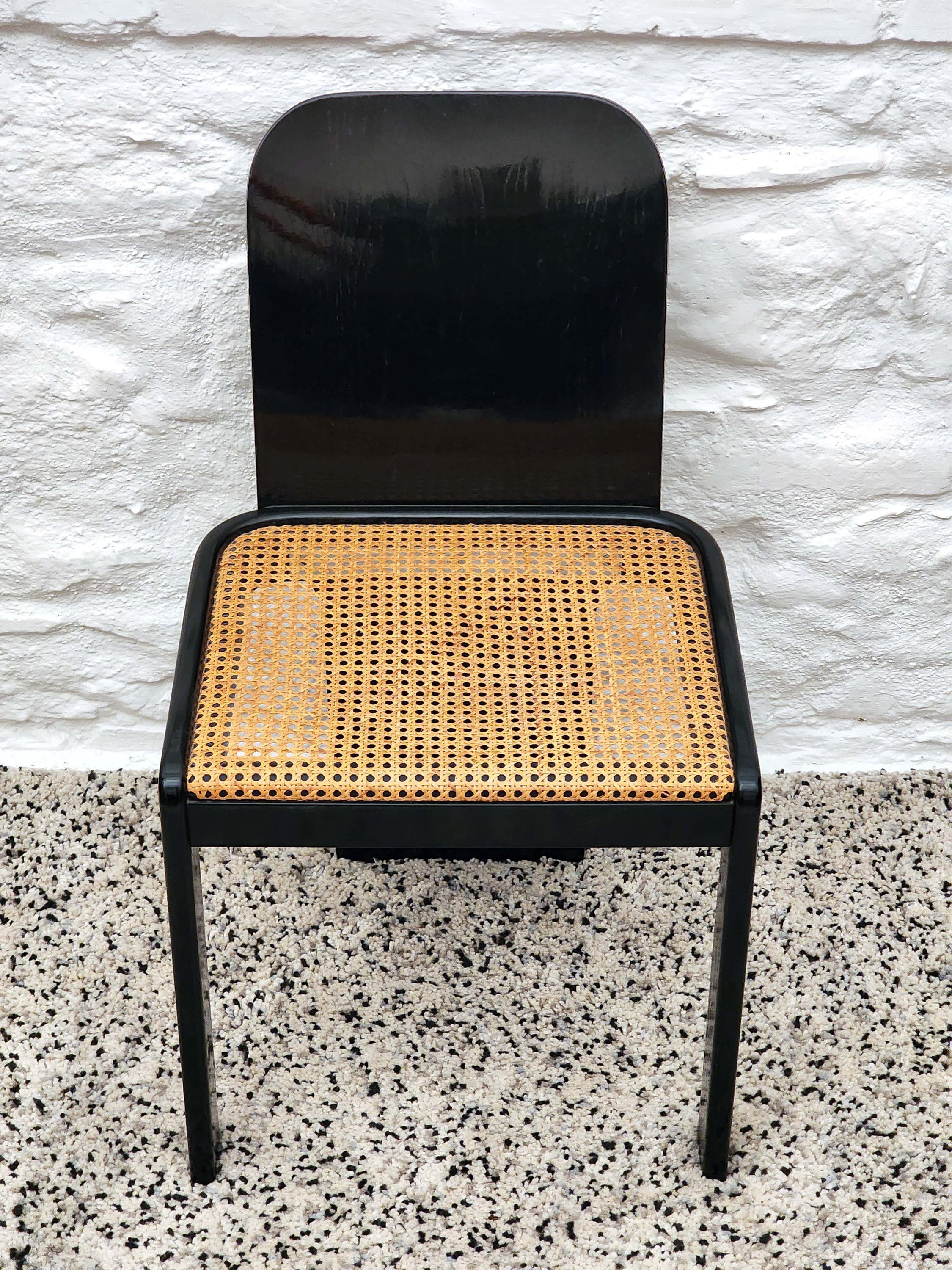 Lacquered Wood Gaming Table and Chairs by Pierluigi Molinari for Pozzi Milano | Italian Space Age | 1970s | Set of 5