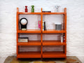 Modular Shelf System in Orange by Olaf von Bohr for Kartell (two columns) | Italian Space Age | 1960s