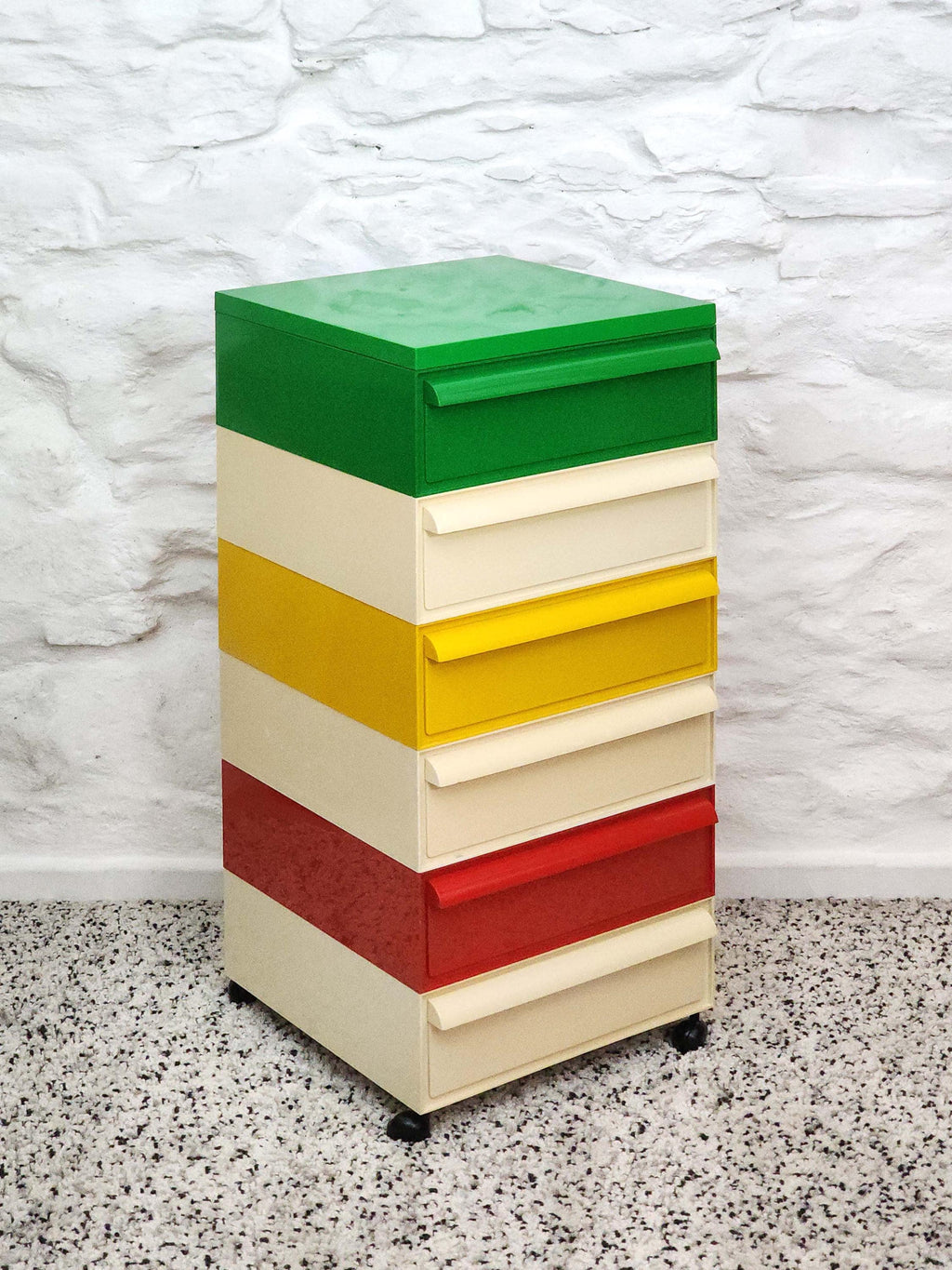 Plastic Stacking Drawers in Multicolor by Simon Fussell for Kartell | Italian Space Age | 1970s