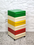 Plastic Stacking Drawers in Multicolor by Simon Fussell for Kartell | Italian Space Age | 1970s