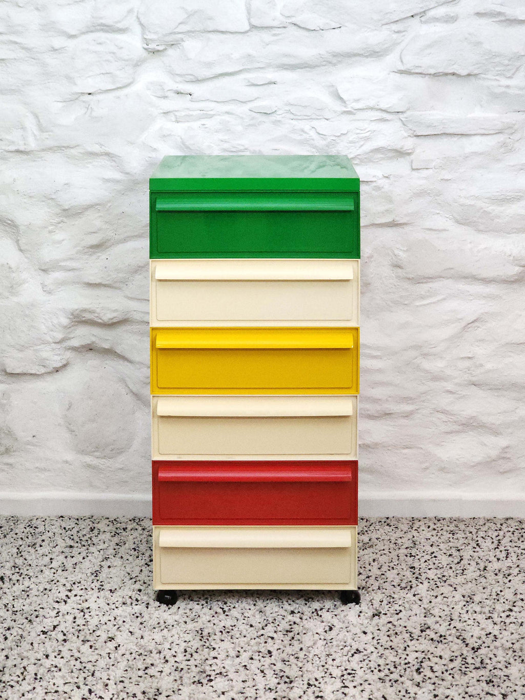 Plastic Stacking Drawers in Multicolor by Simon Fussell for Kartell | Italian Space Age | 1970s