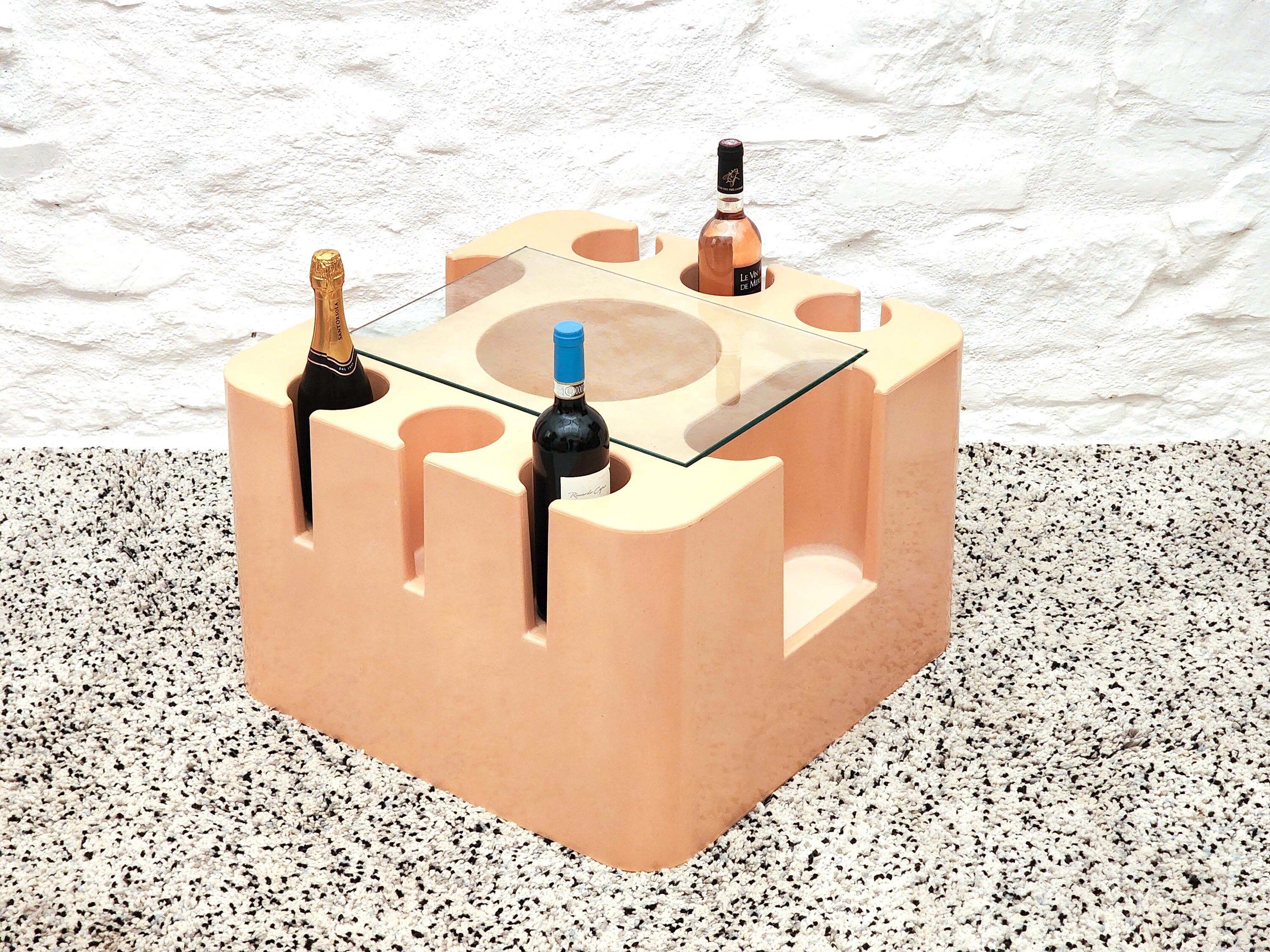 Bacco Bar Cart in Beige by Sergio Mazza for Artemide | Italian Space Age | 1960s