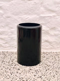 Black Waste Basket Umbrella Stand by Giotto Stoppino for Rexite | Italian Space Age | 1970s