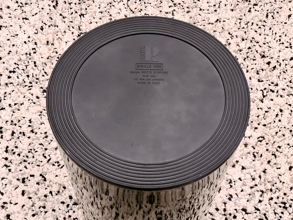 Black Waste Basket Umbrella Stand by Giotto Stoppino for Rexite | Italian Space Age | 1970s