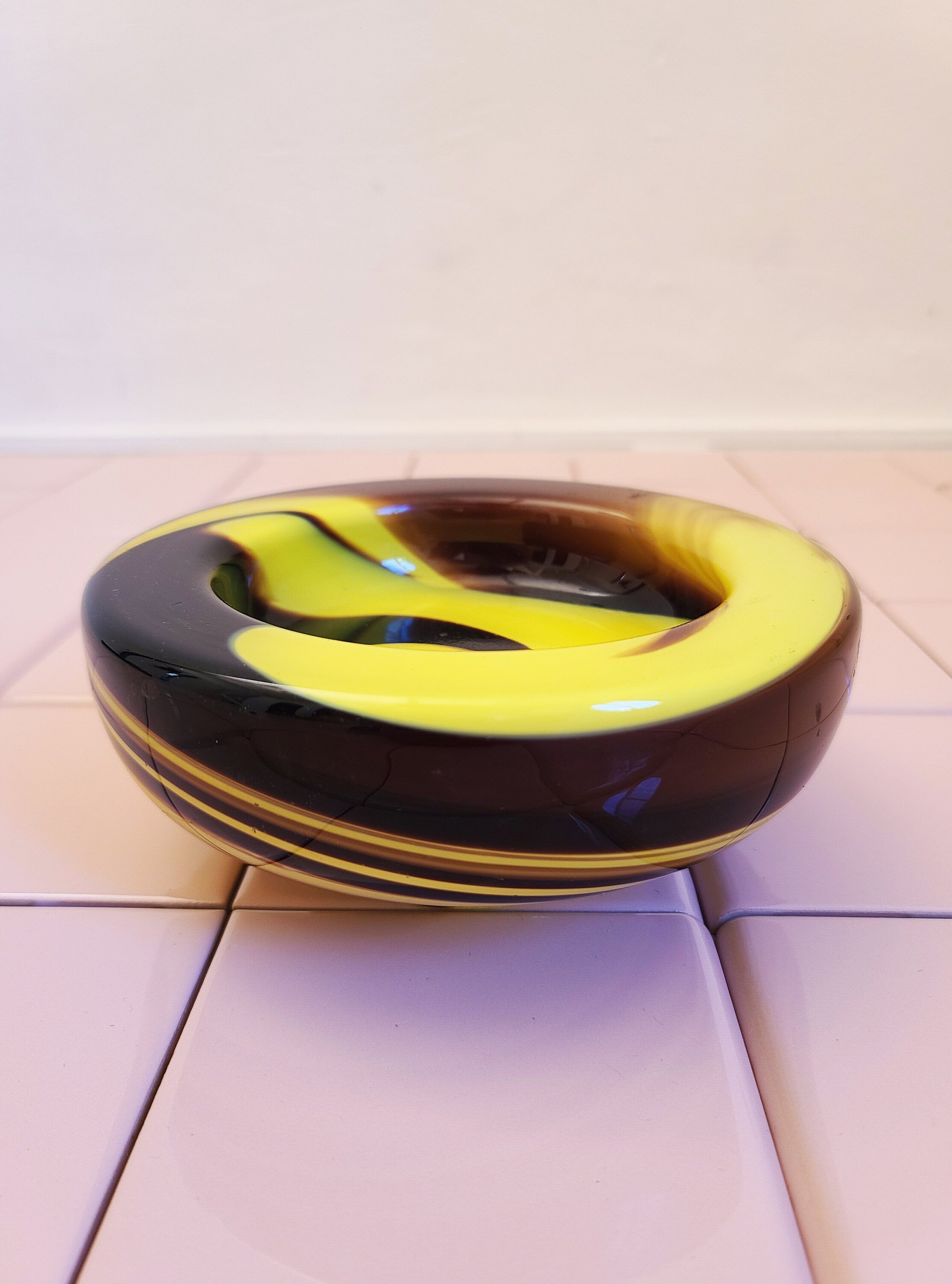 Murano Glass Bowl by Carlo Moretti | Italian Space Age | 1970s