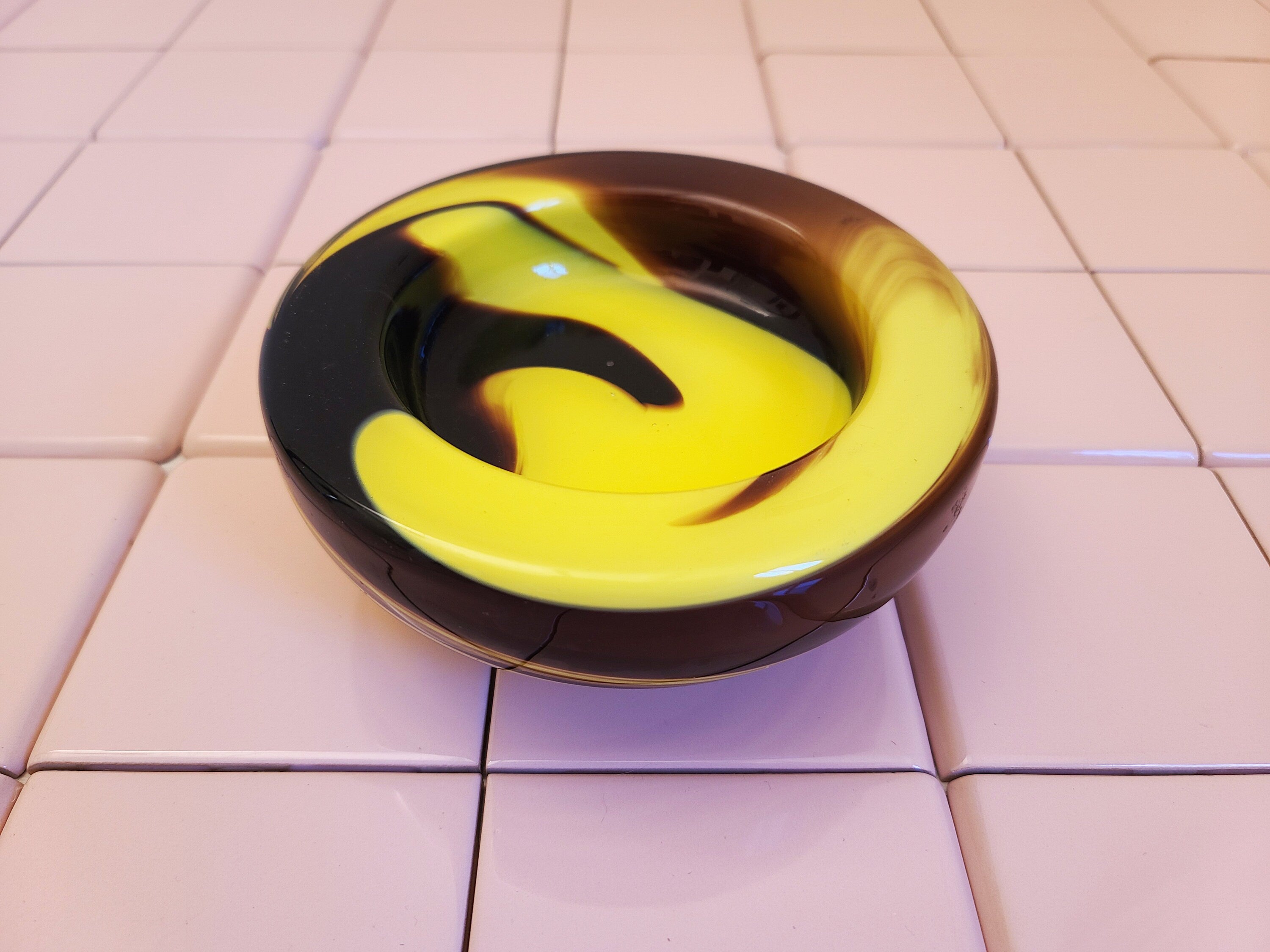 Murano Glass Bowl by Carlo Moretti | Italian Space Age | 1970s