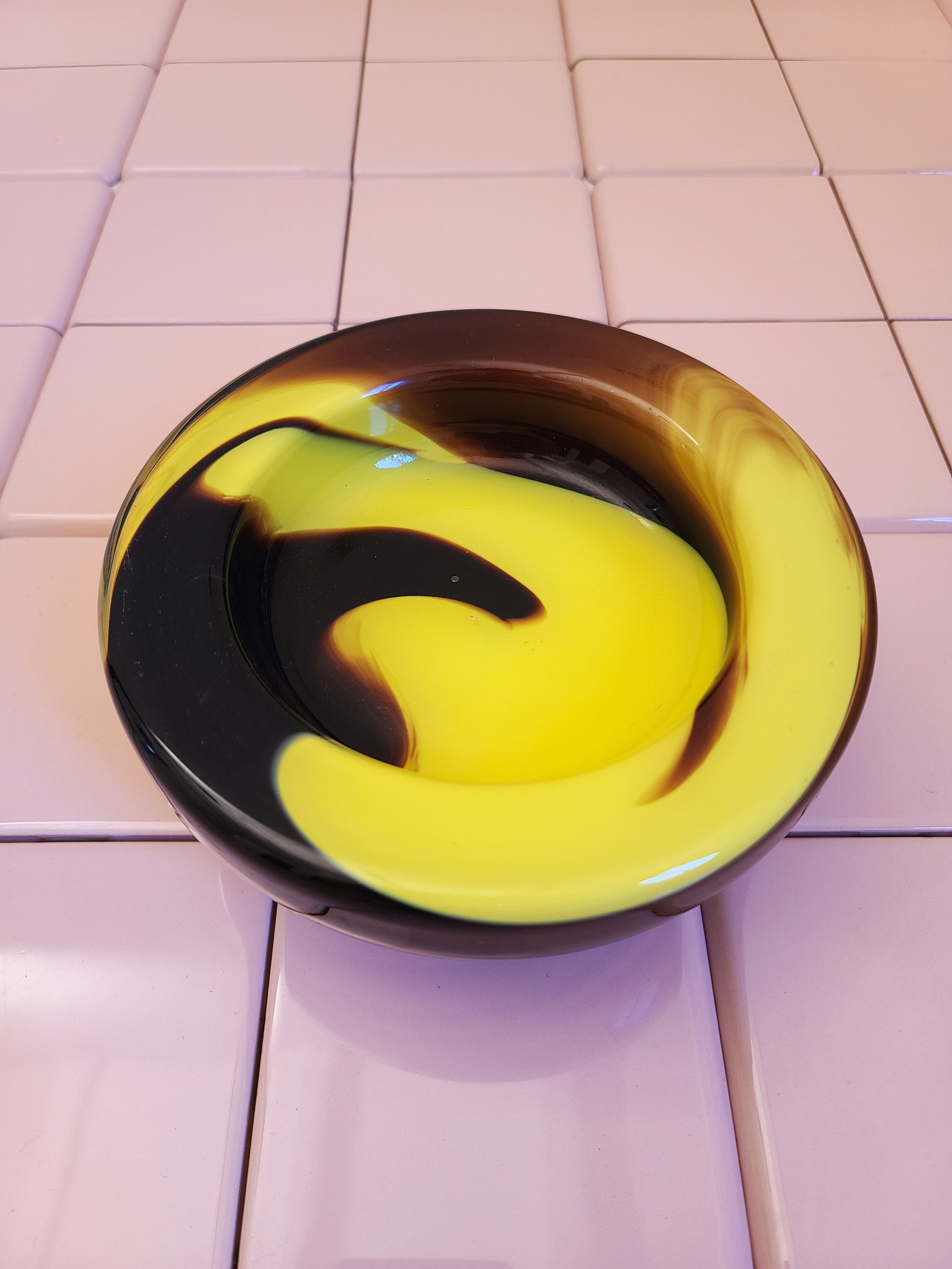 Murano Glass Bowl by Carlo Moretti | Italian Space Age | 1970s