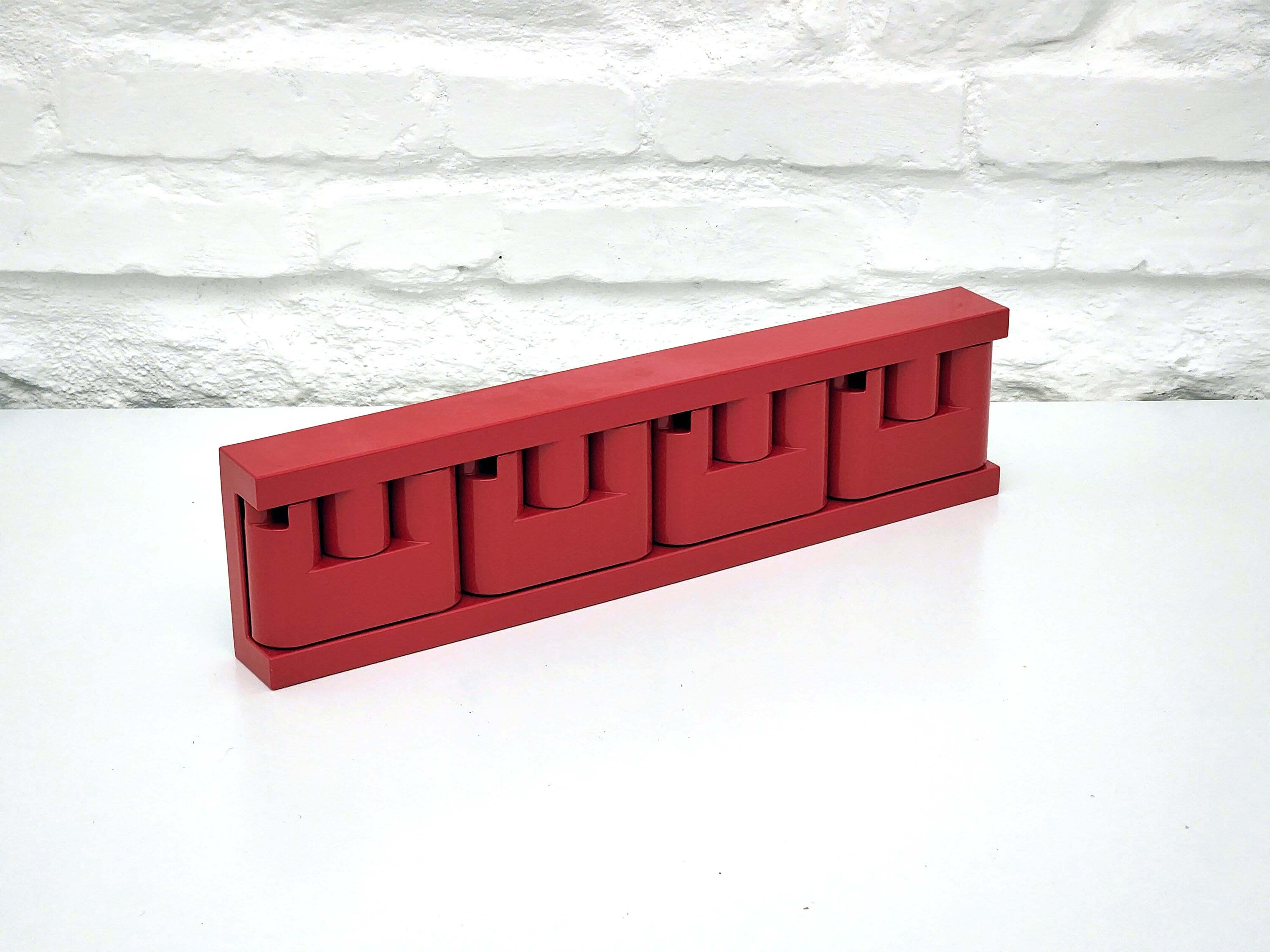 Mini VIP Coat Hook in Red by Benanti and Brunori for Velca | Brand New/Dead Stock | Italian Space Age | 1970s