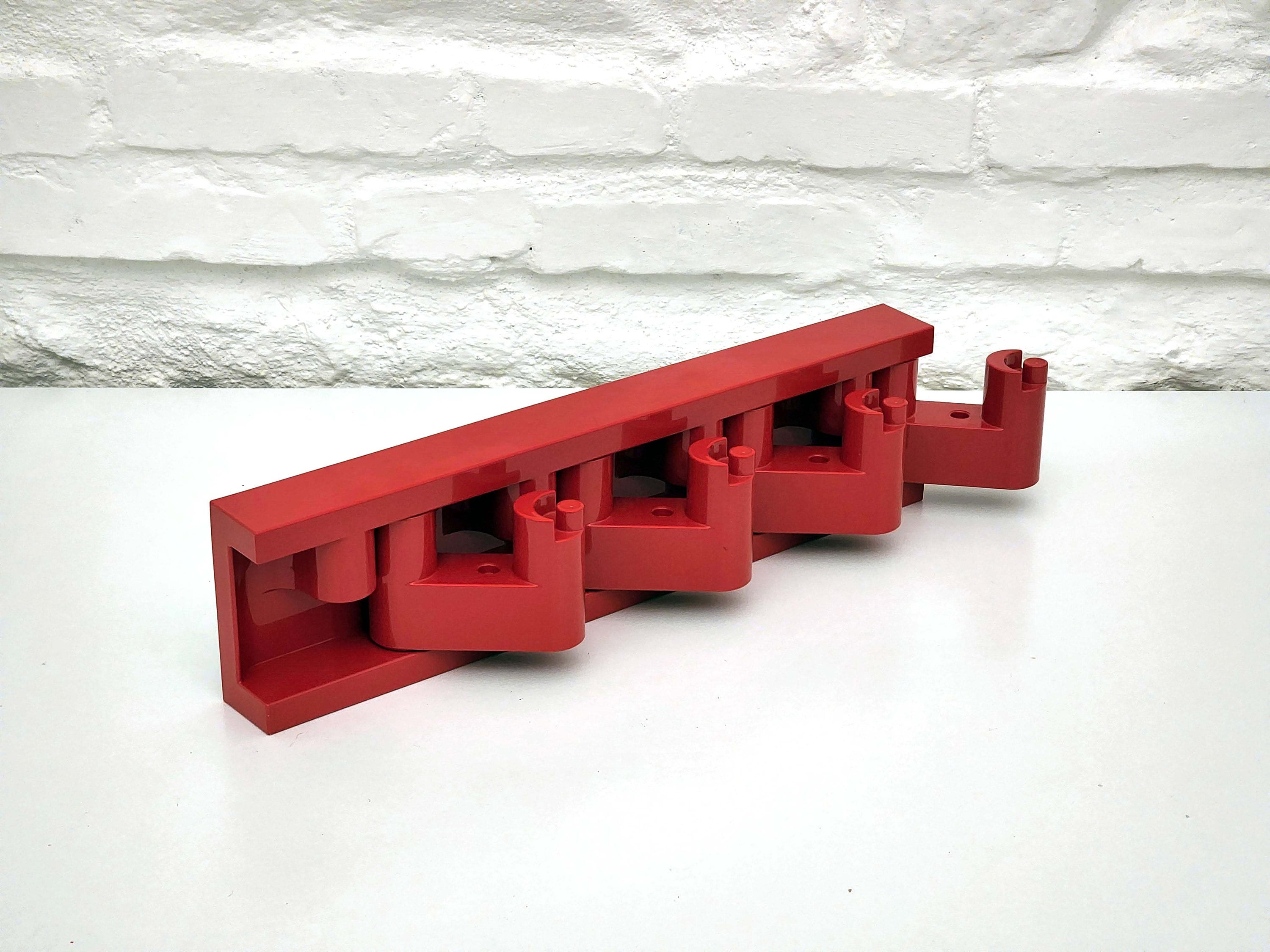 Mini VIP Coat Hook in Red by Benanti and Brunori for Velca | Brand New/Dead Stock | Italian Space Age | 1970s
