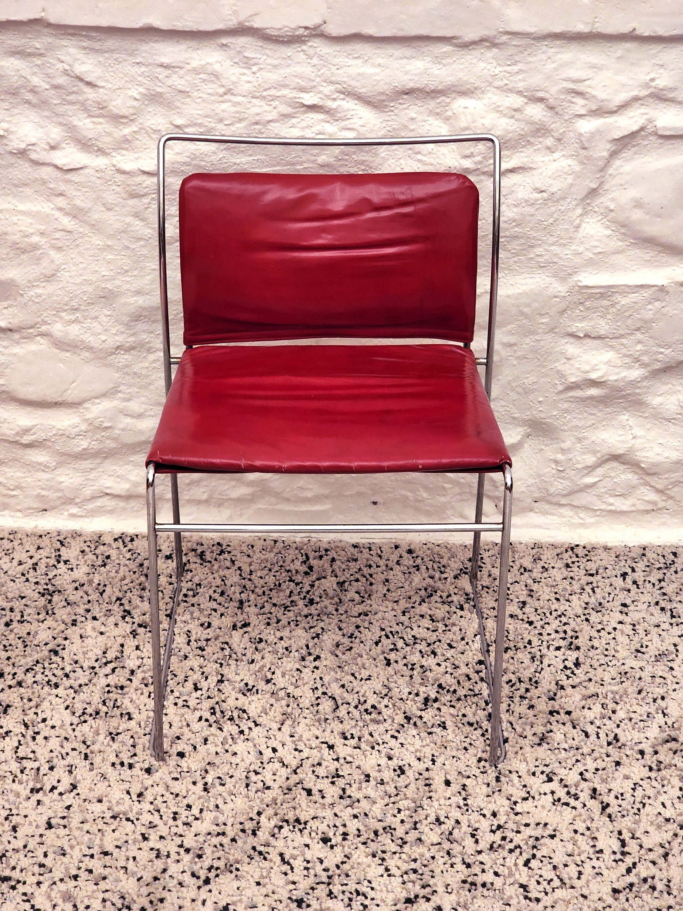 Tulu Chair in Red Leather by Kazuhide Takahama for Simon | Italian Space Age | 1960s